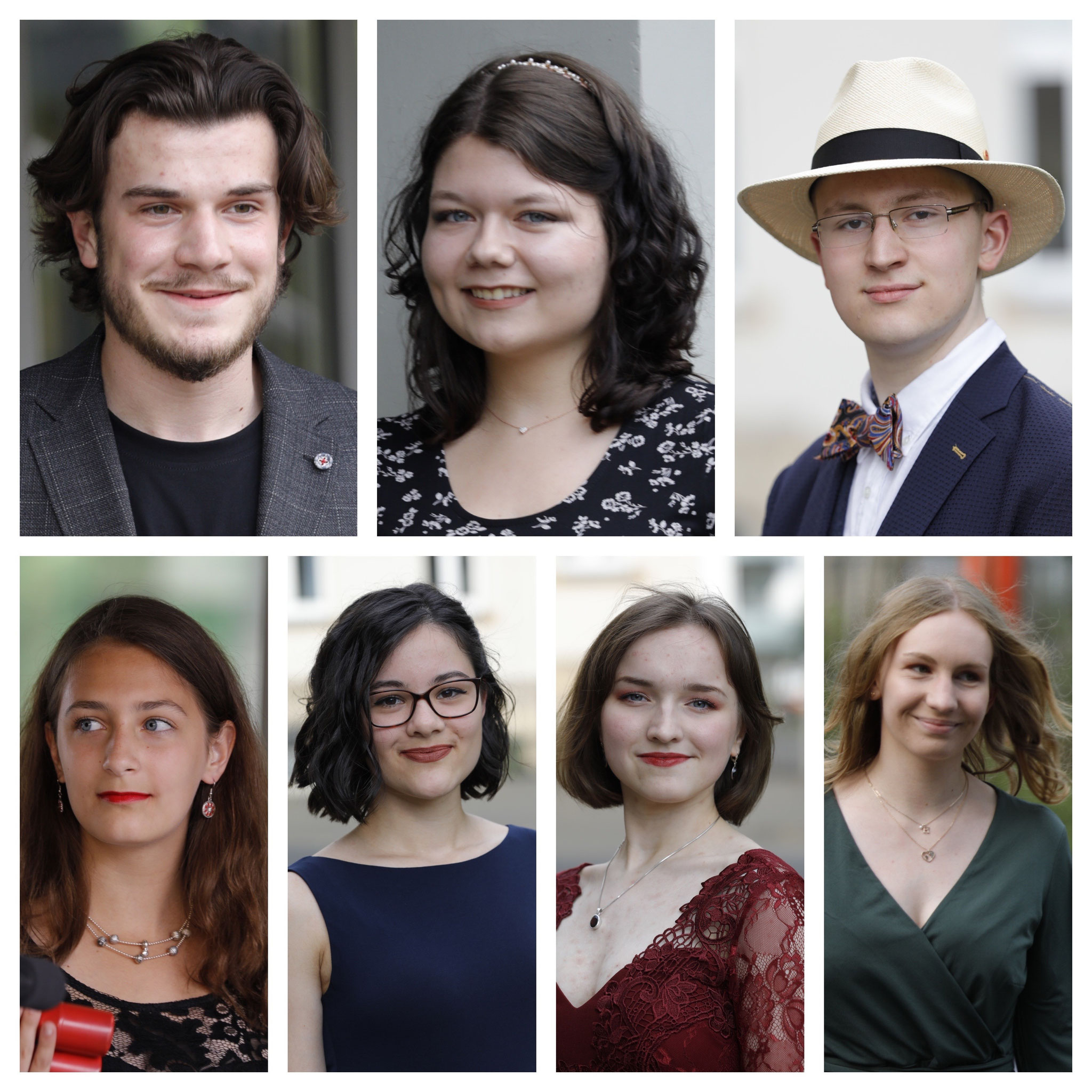 v.l.n.r. (oben): Tim Niemeier (1,0), Ellen Drewes (1,2), Konrad Gerlach(1,0);  v.l.n.r. (unten): Maria Thiele, Kristina Gärtner, Madeleine Wengel, Hanna Nogareda Koch (alle 1,0)