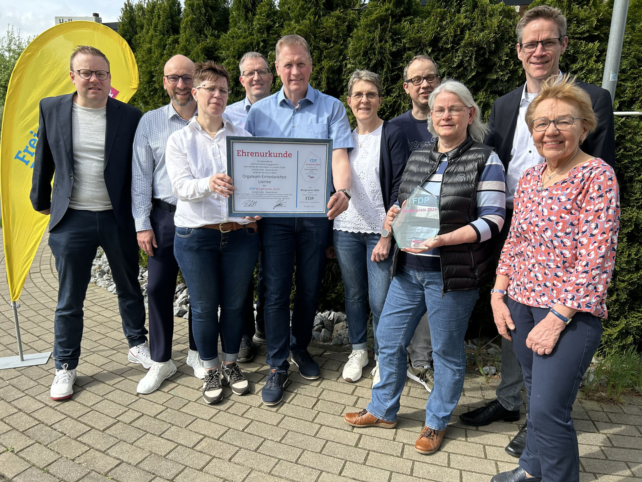 Orgateam des Erntedankfestes in Liemke