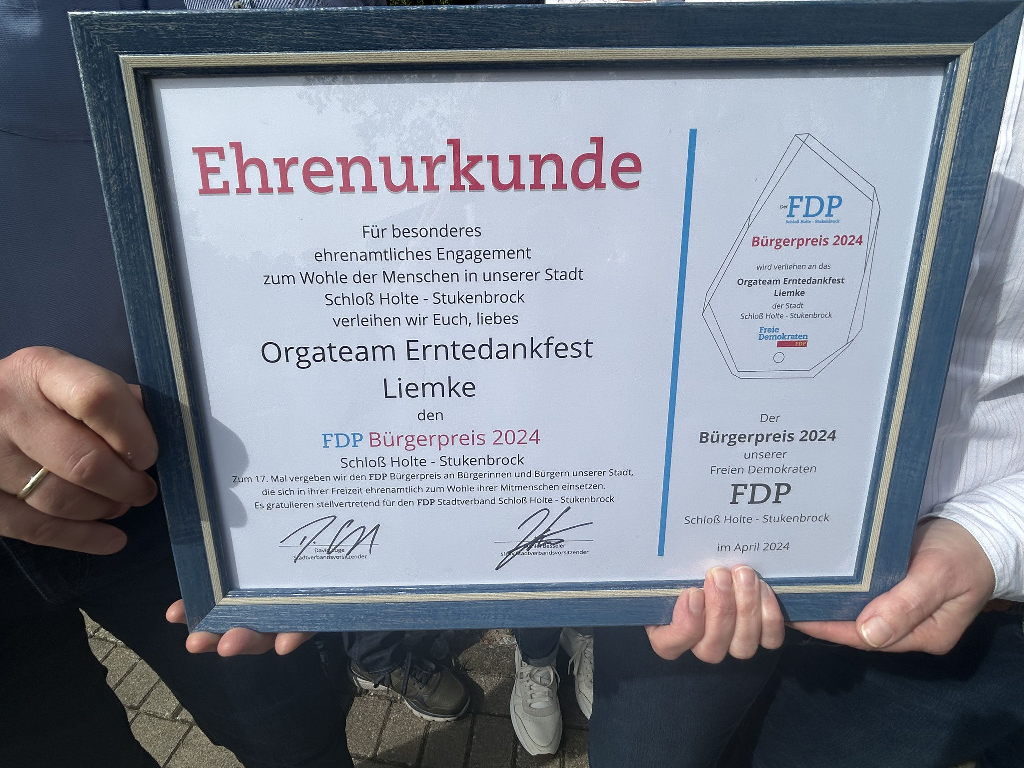 Orgateam des Erntedankfestes in Liemke