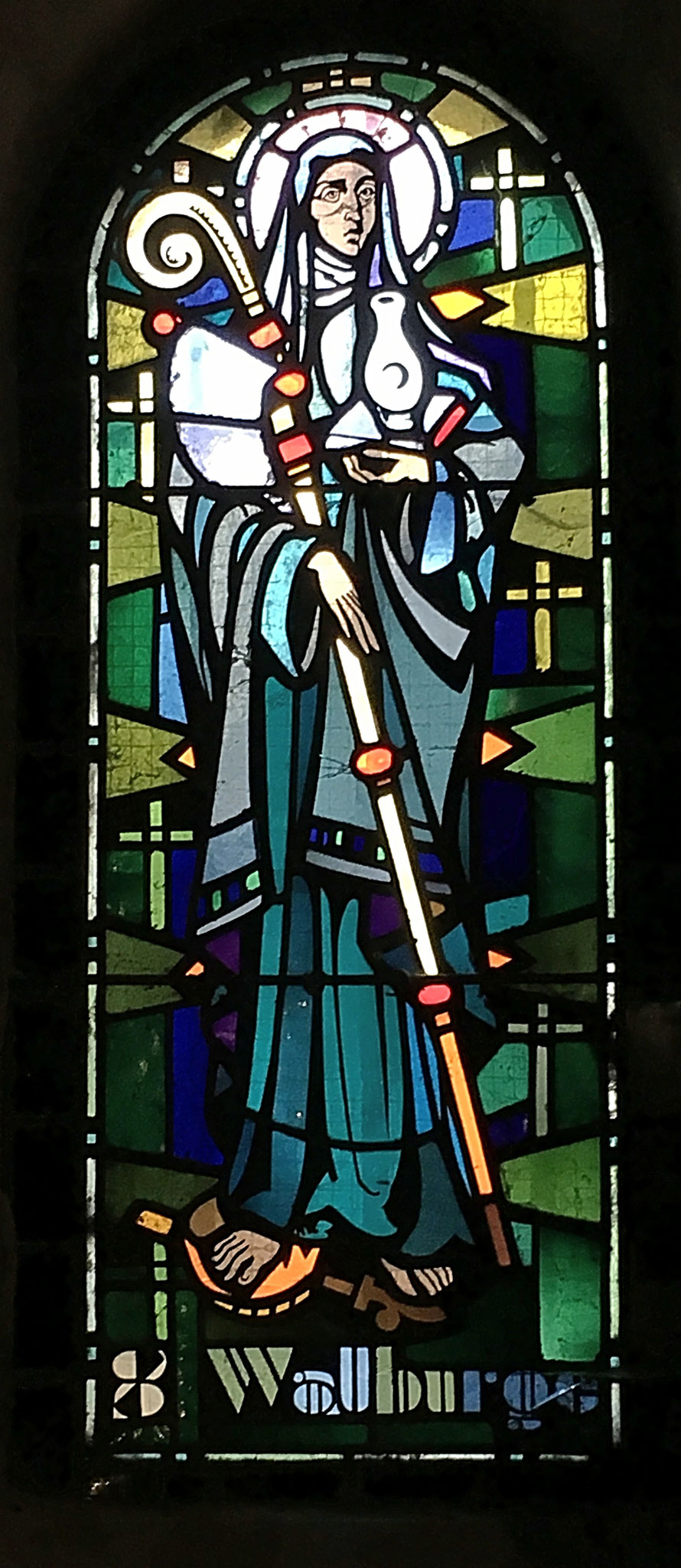 Glasfenster in der Krypta der "Basilique-Cathédrale de Notre-Dame"