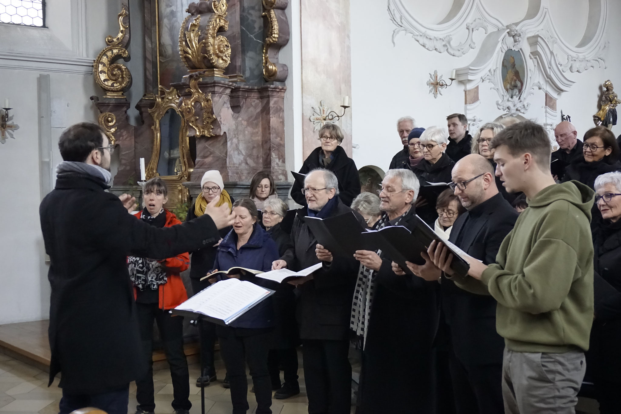 Letzte Probe vor dem Konzert in St. Vitus Donaualtheim (Foto: Veit Mikyska)