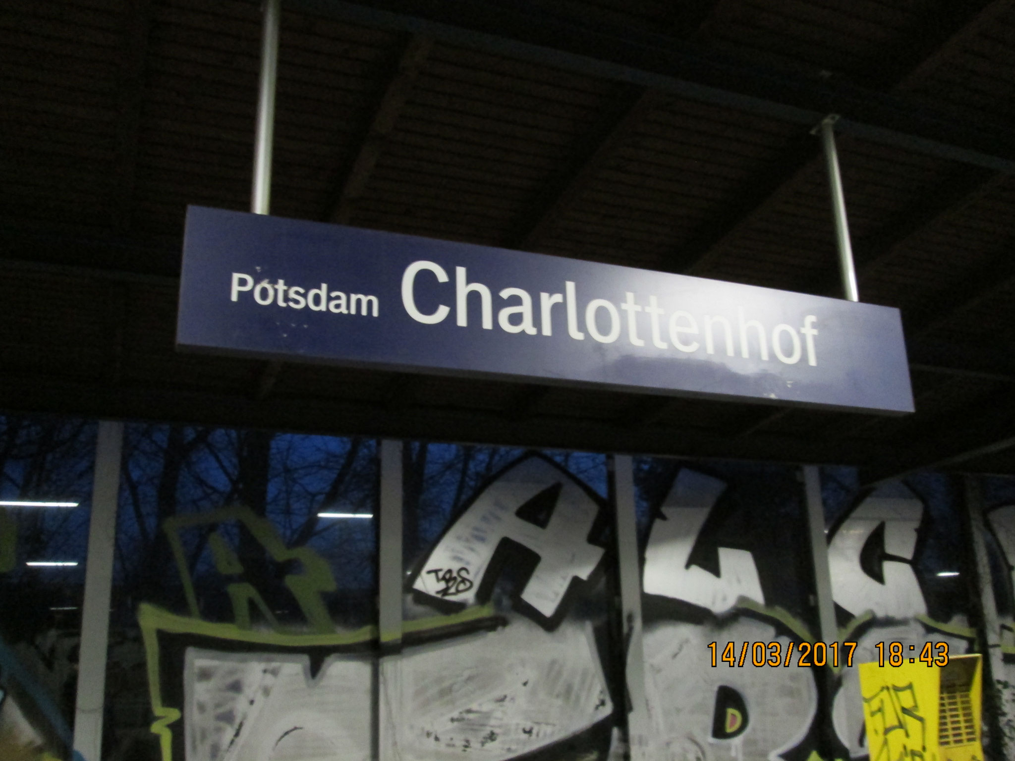 Der Bahnhof am Ende der Rundwanderung um Berlin