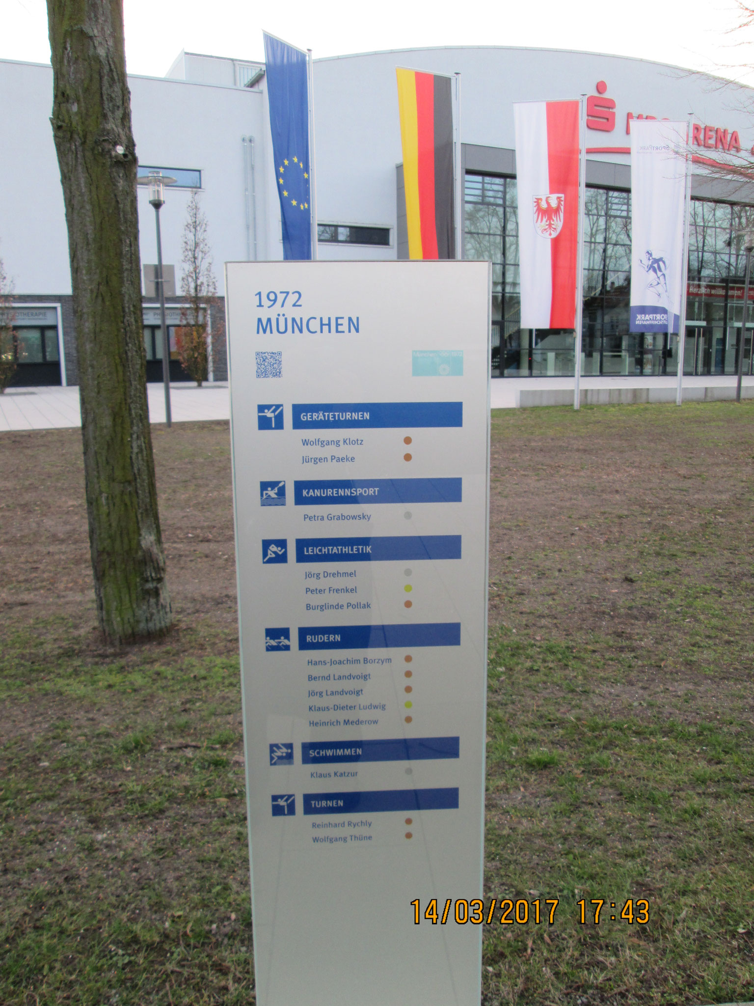 "Walk of Fame" mit Namen von Potsdamer Olympioniken
