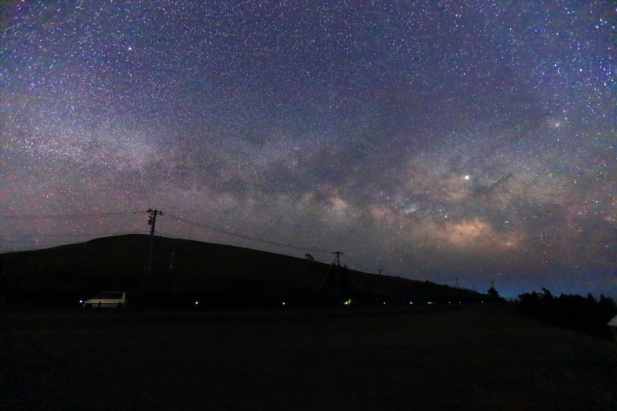 都井岬で眺める天の川(5/4 宮崎県串間市)
