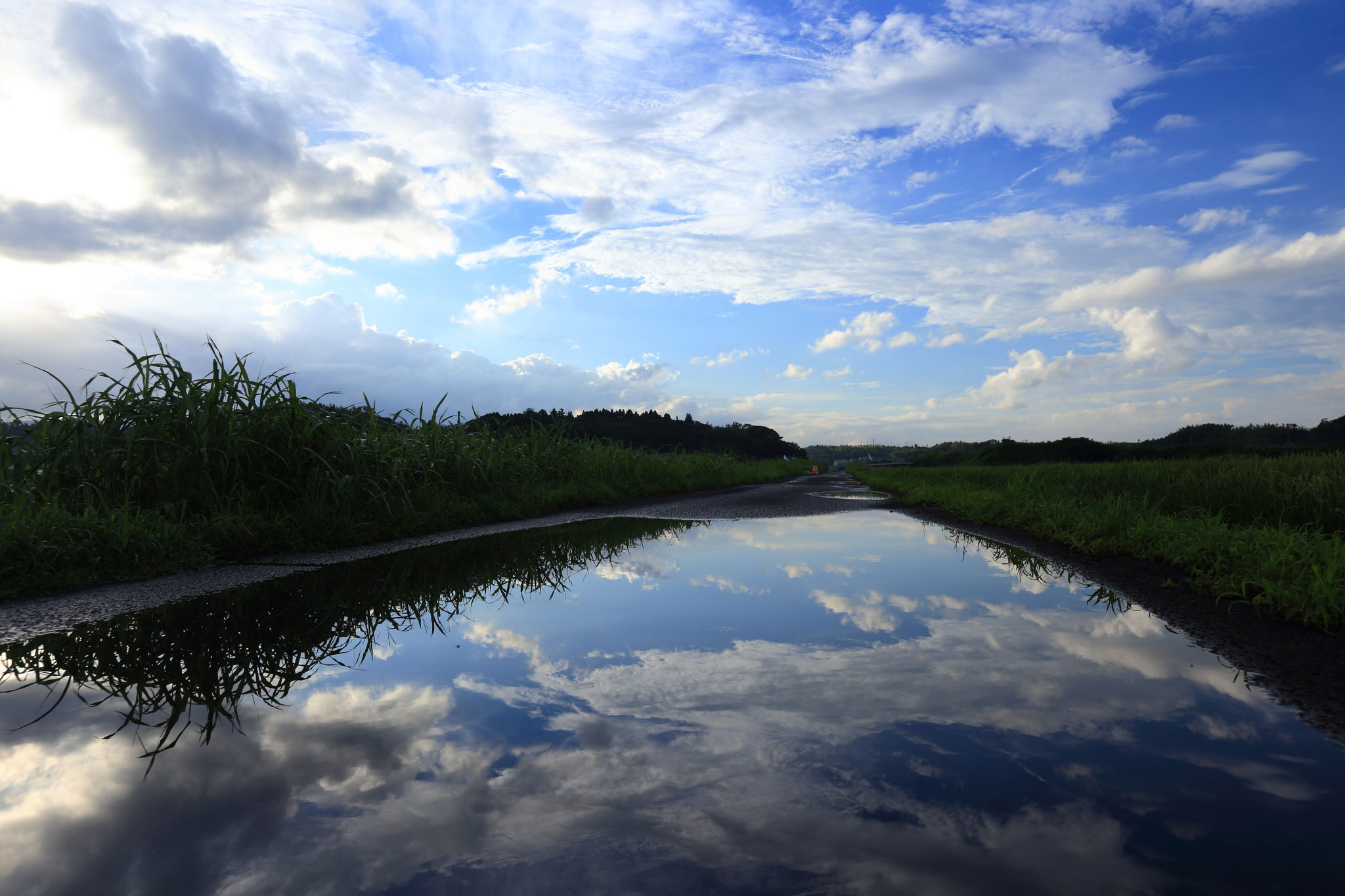 雨上がり、足下に広がる大空(7/4 串良町)
