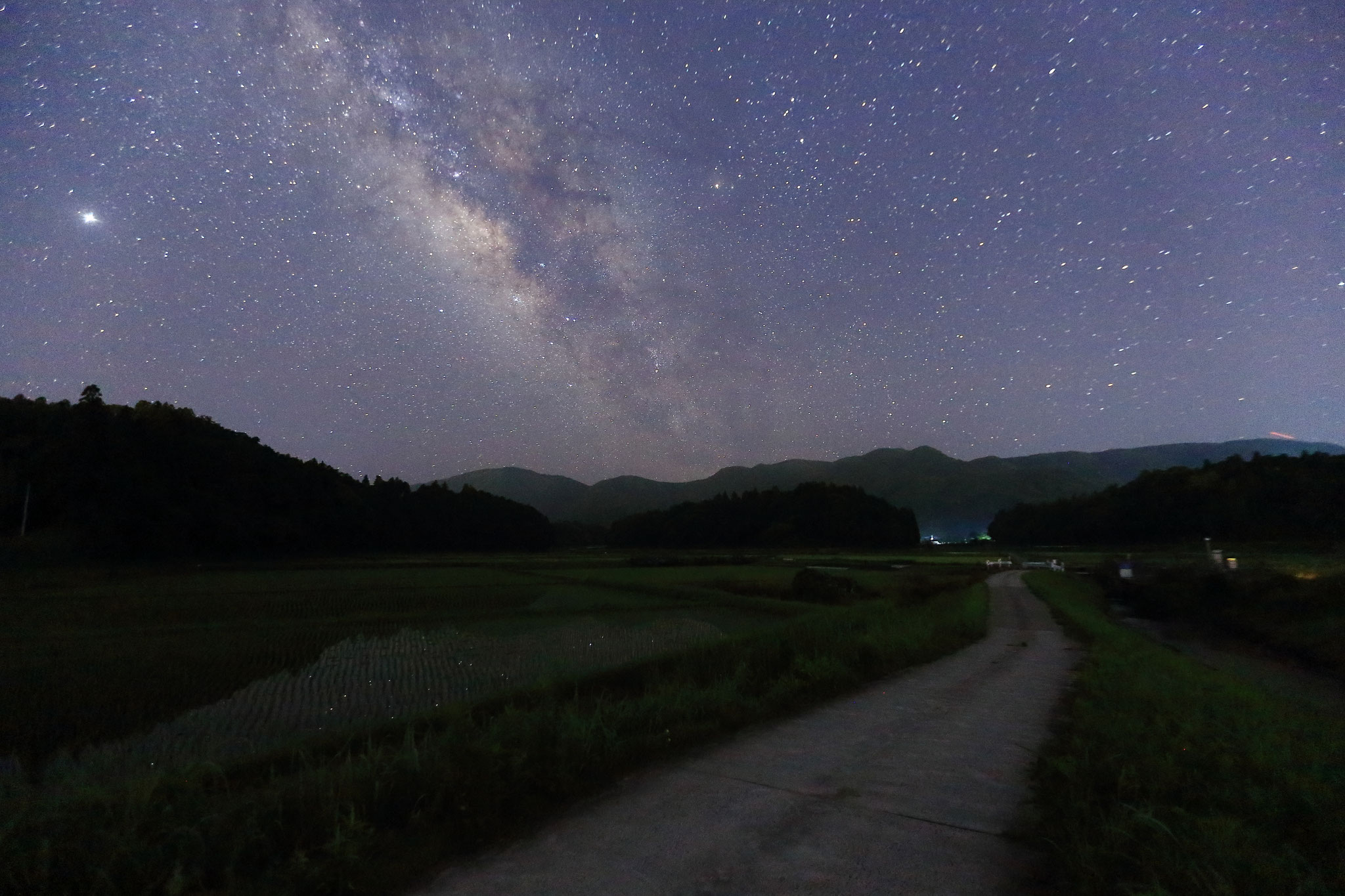 星空味わう小道(6/22 鹿屋市)