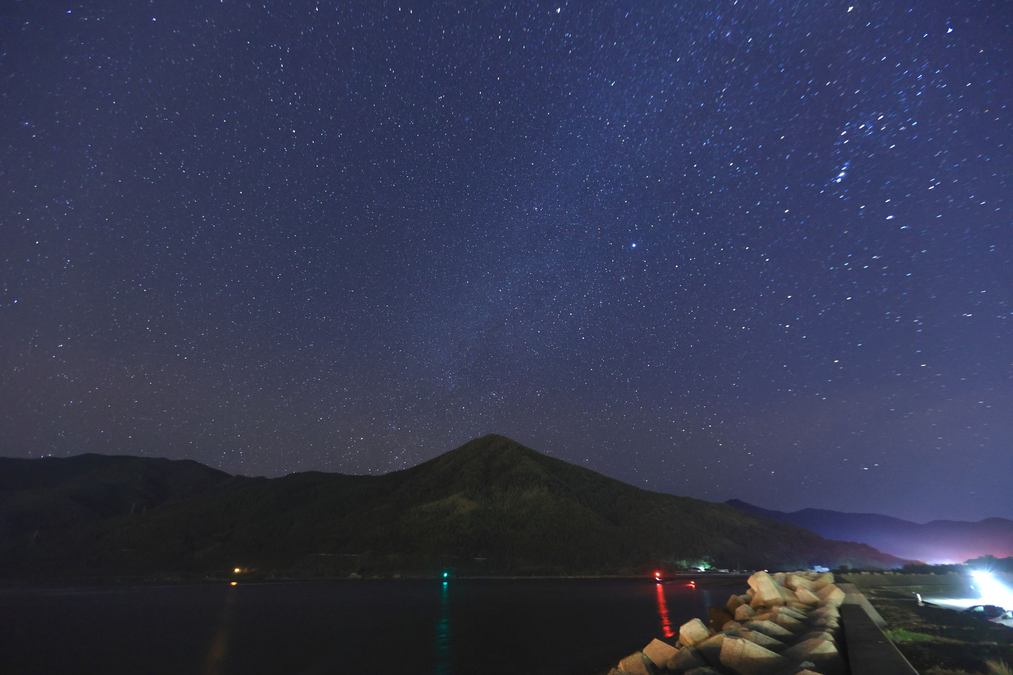 肝付町の山々と星々(11月27日 東串良町)