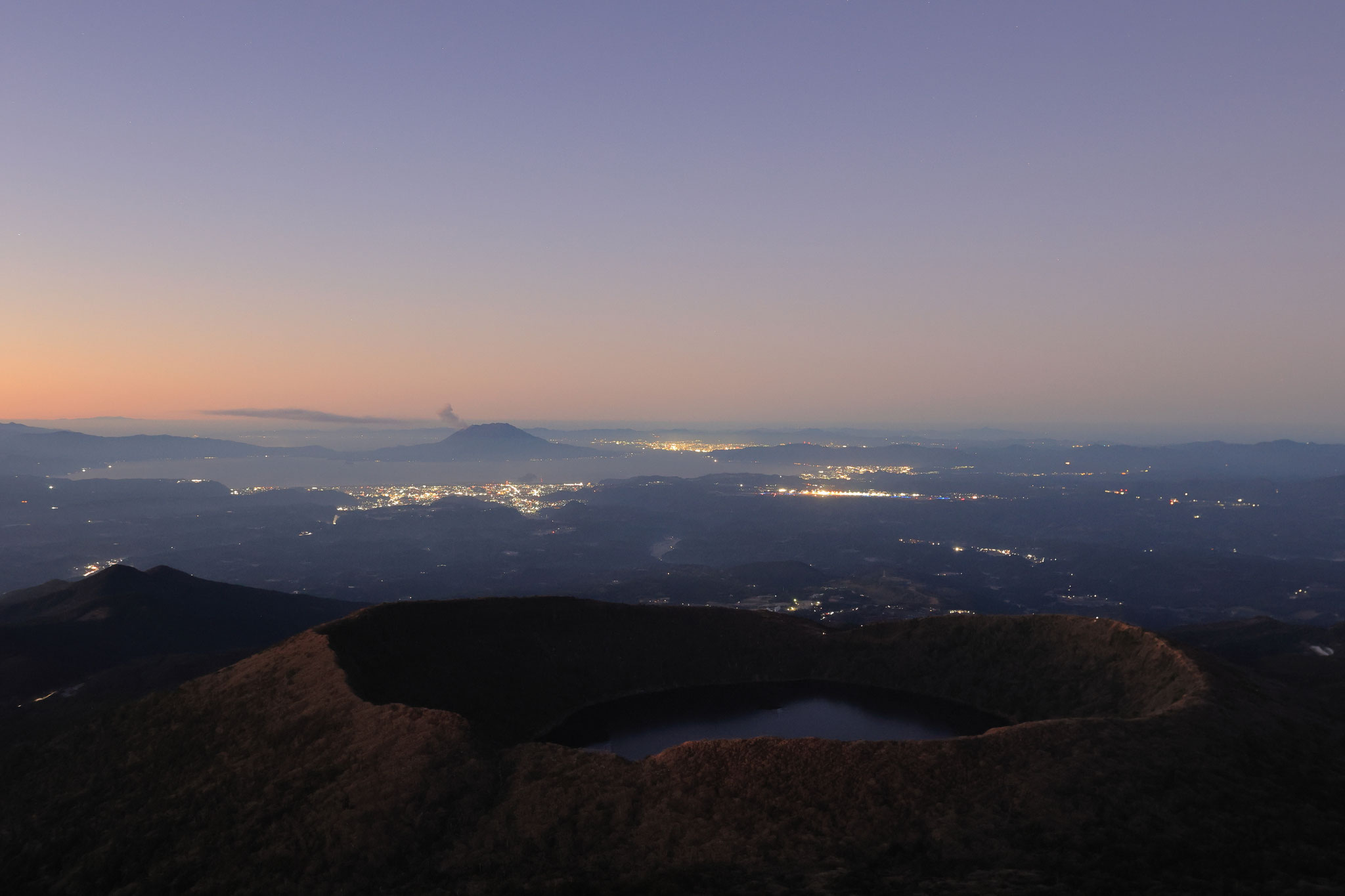 山頂から見える早朝の景色(1月1日 宮崎県)