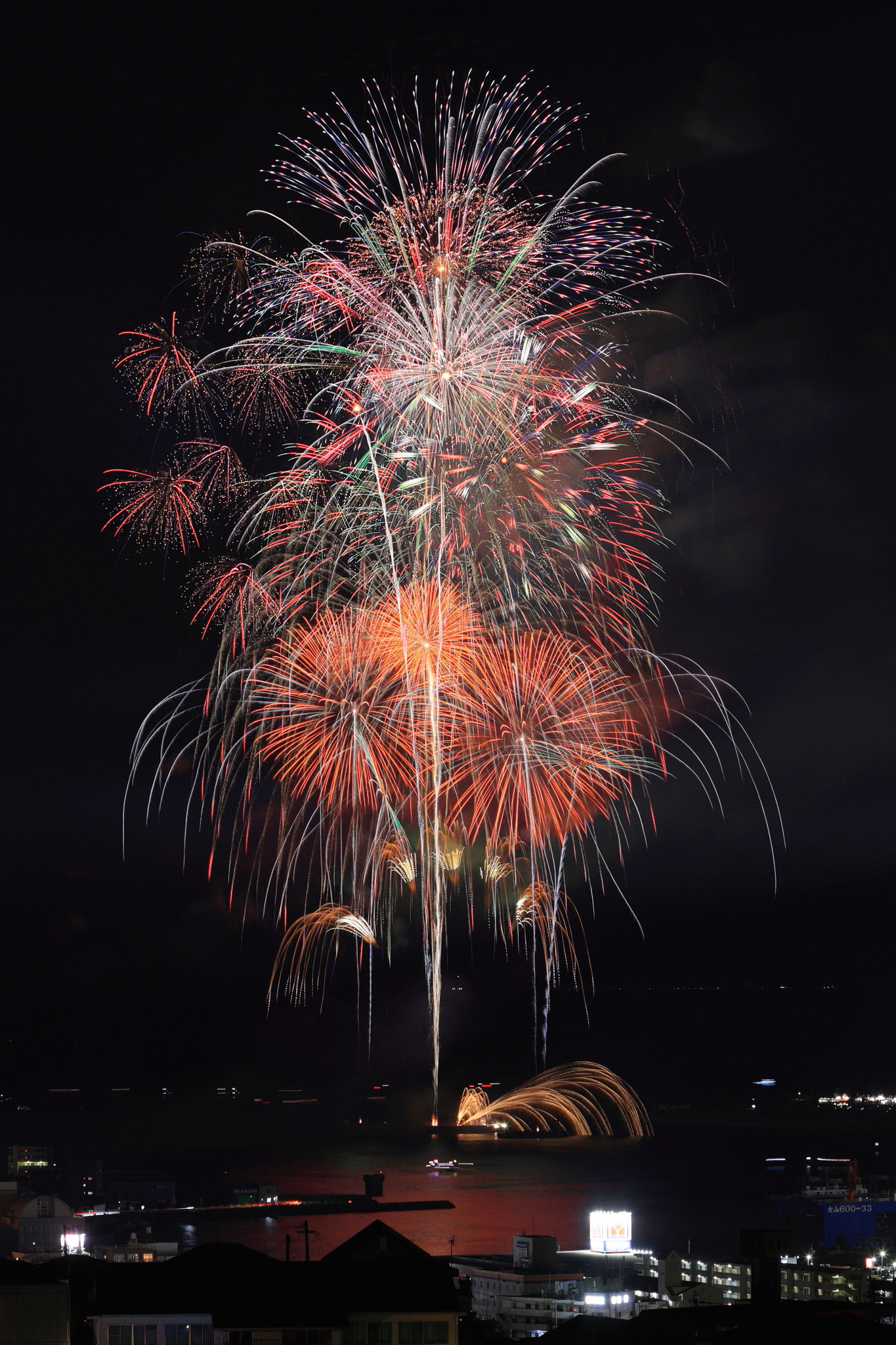 桜島と芸術花火2024④(4月13日 鹿児島市)