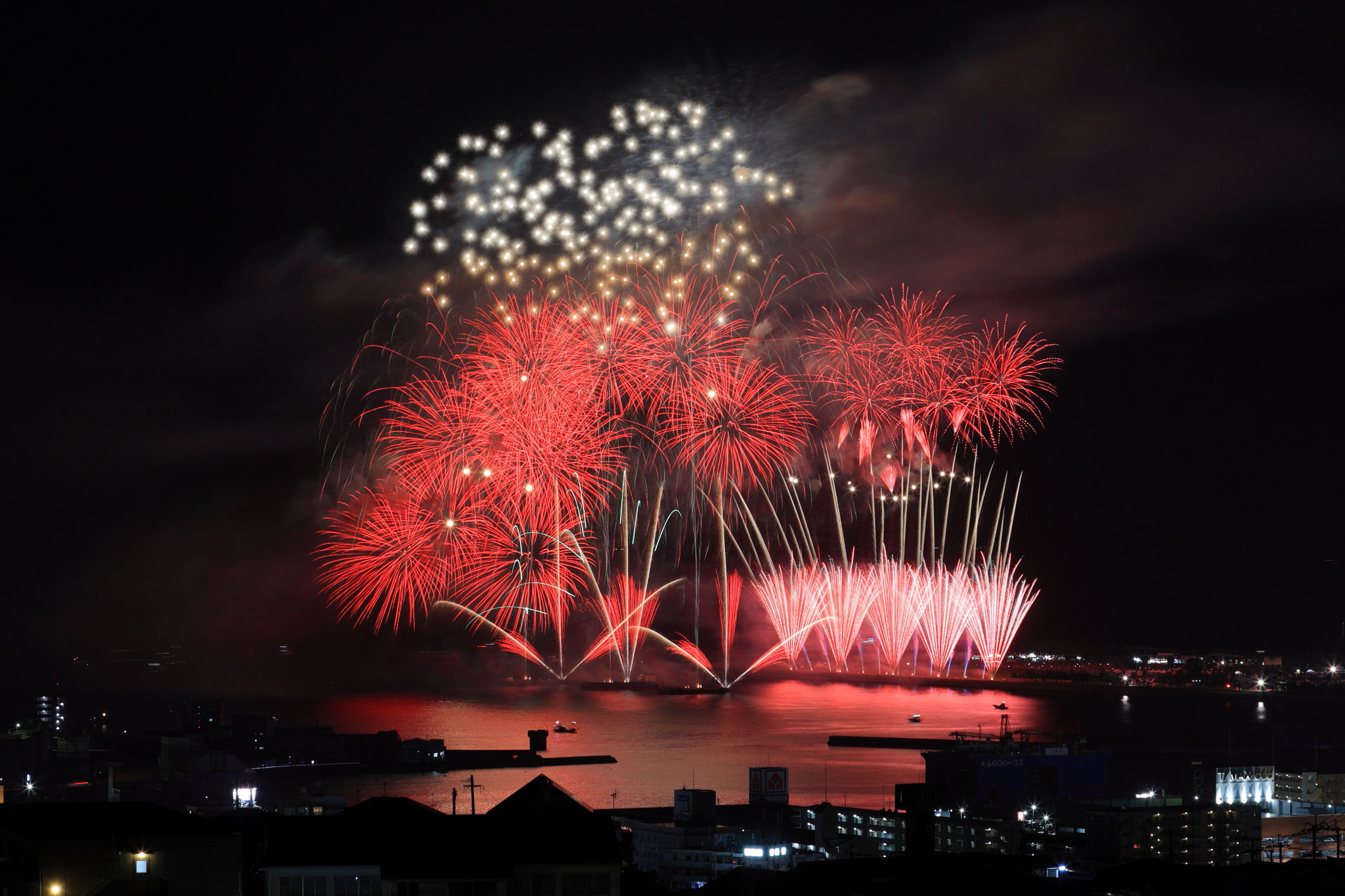 桜島と芸術花火2024③(4月13日 鹿児島市)