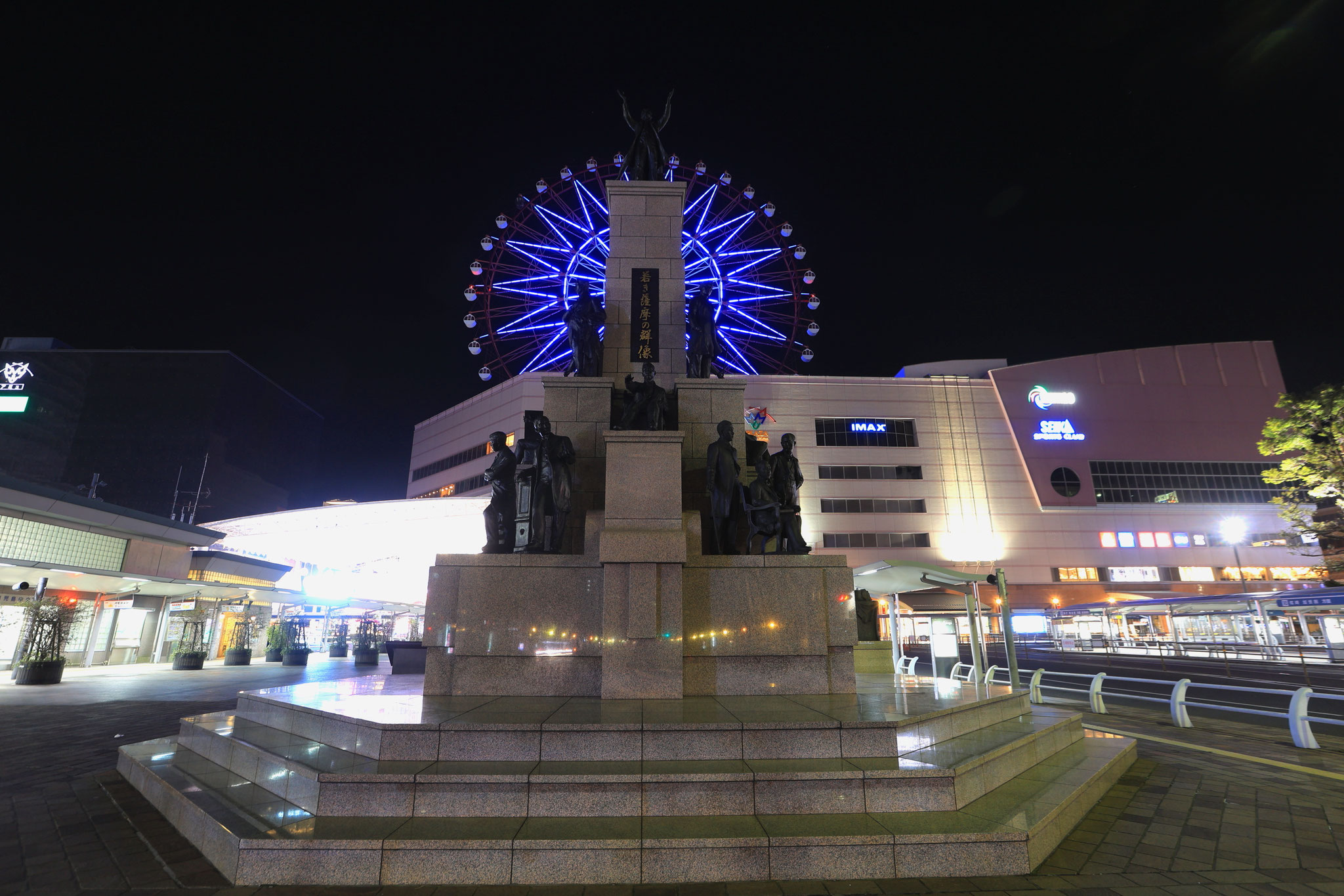 夜に見る若き薩摩の群像(1月2日 鹿児島市)