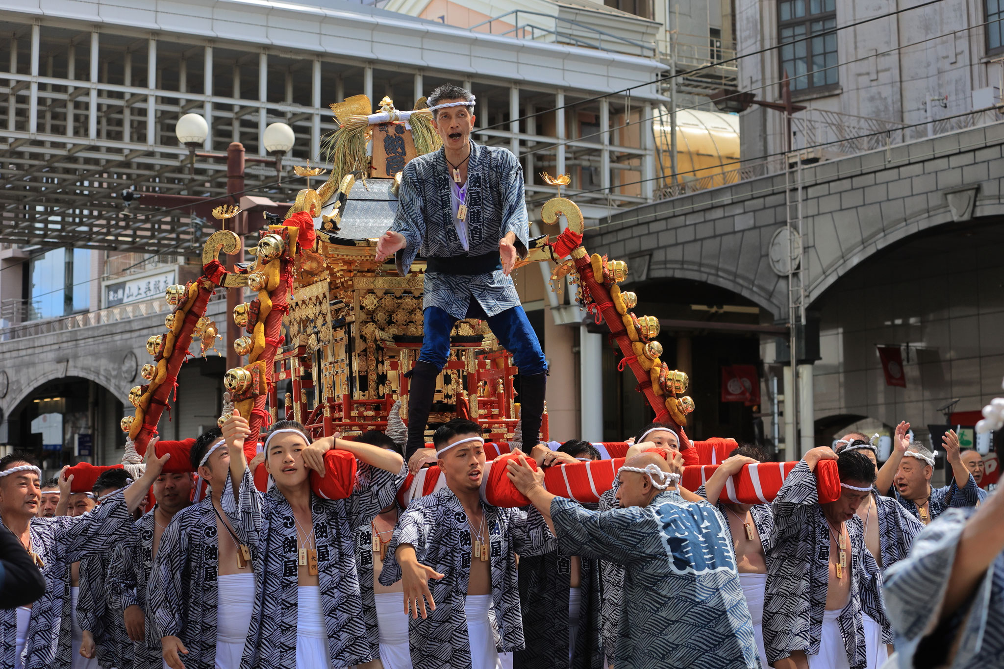神輿担ぎ祭り賑わす(7月20日 鹿児島市)