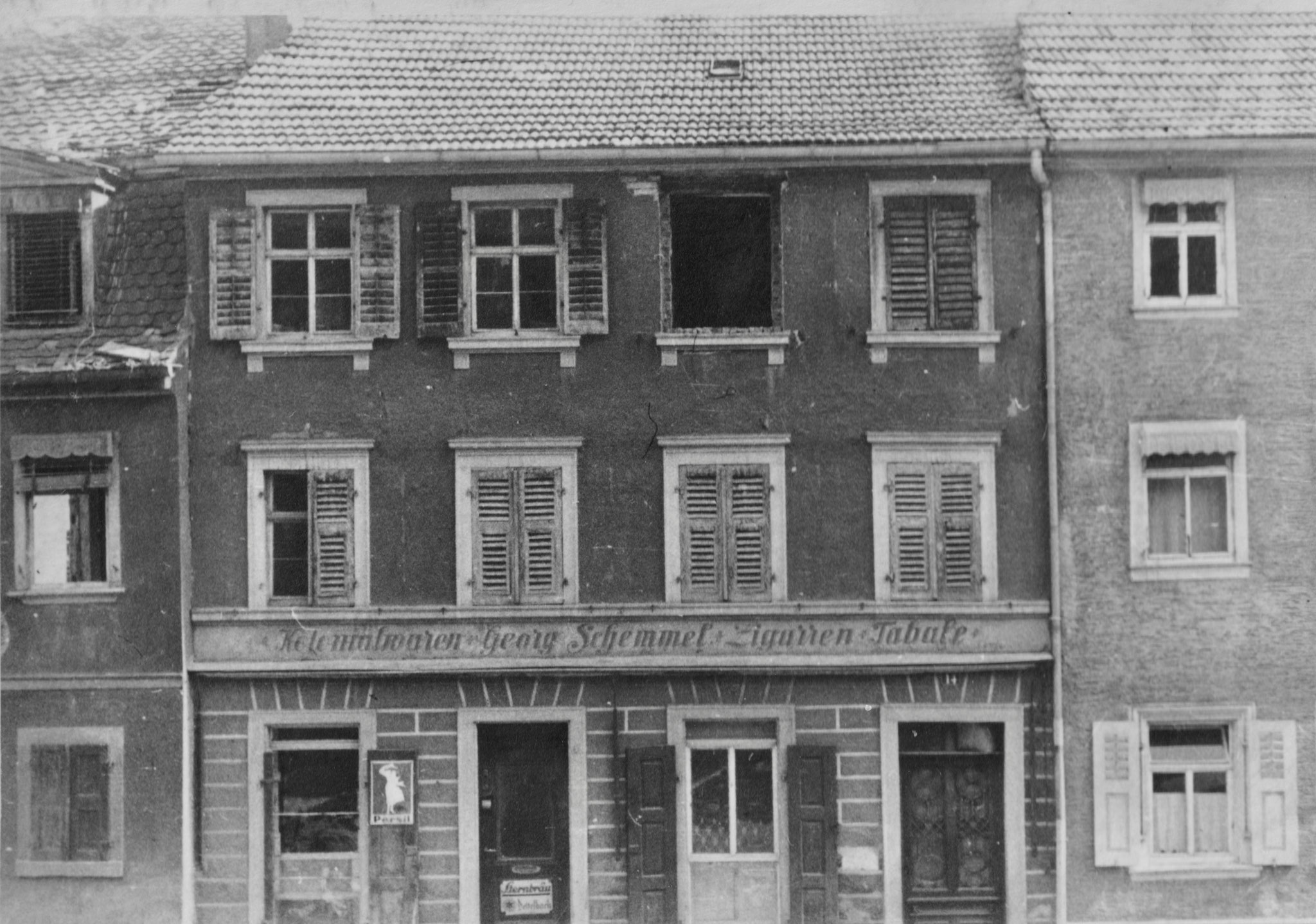 Wolfsgasse 14, Straßenansicht vor dem Bombardement