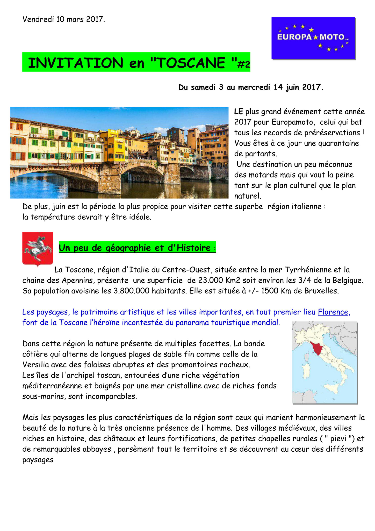 Invitation Toscane page 1