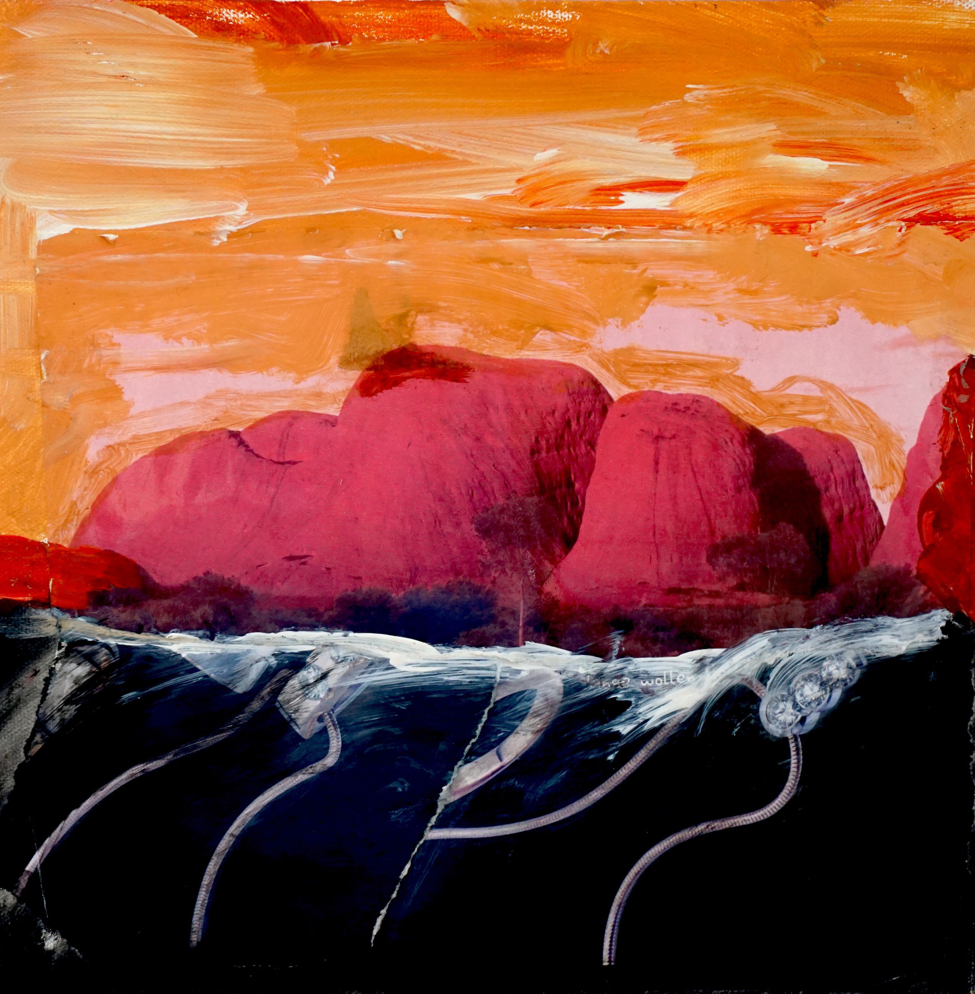 Berggold 40x40 cm | Leinwand