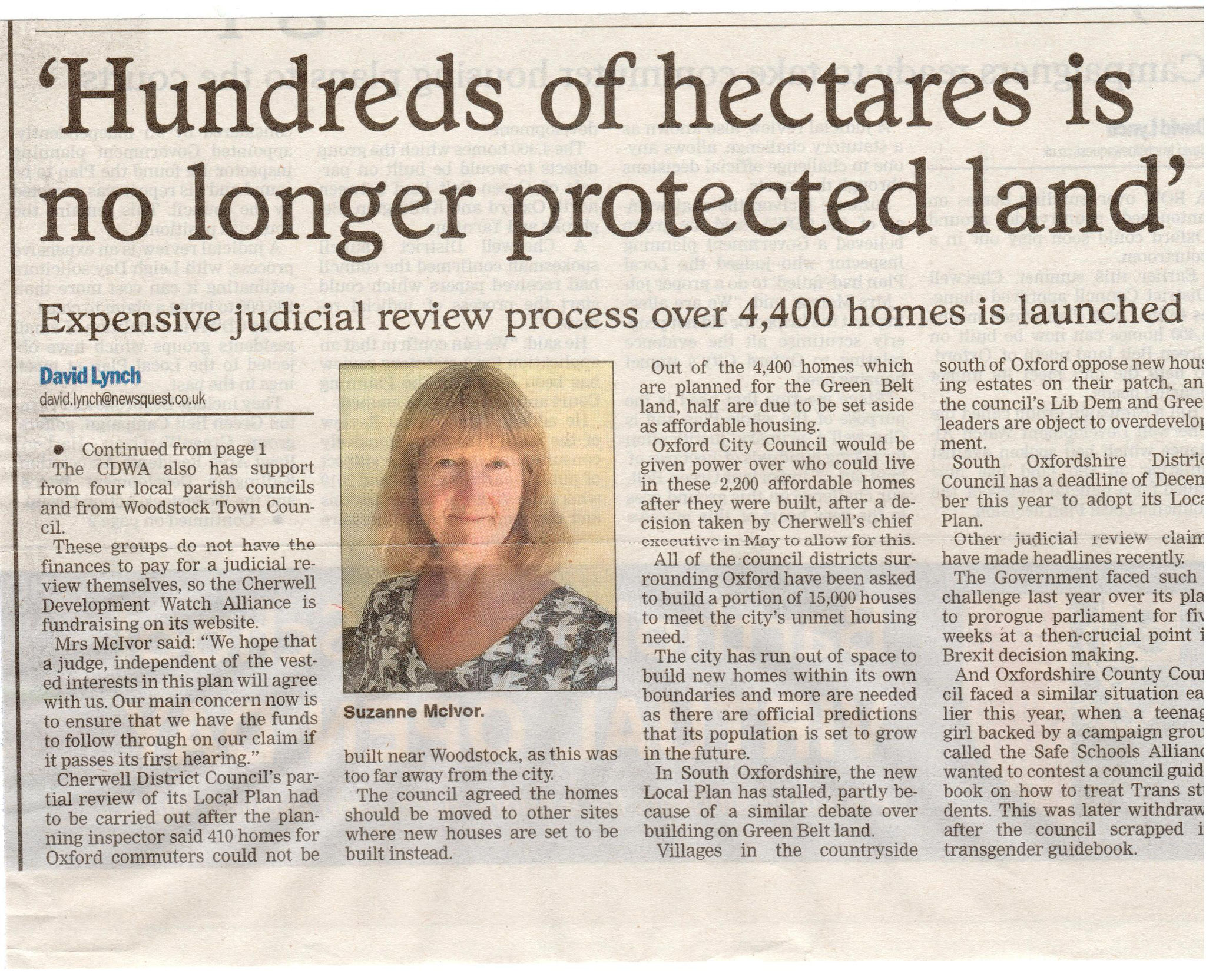 Cherwell Judicial Review continued