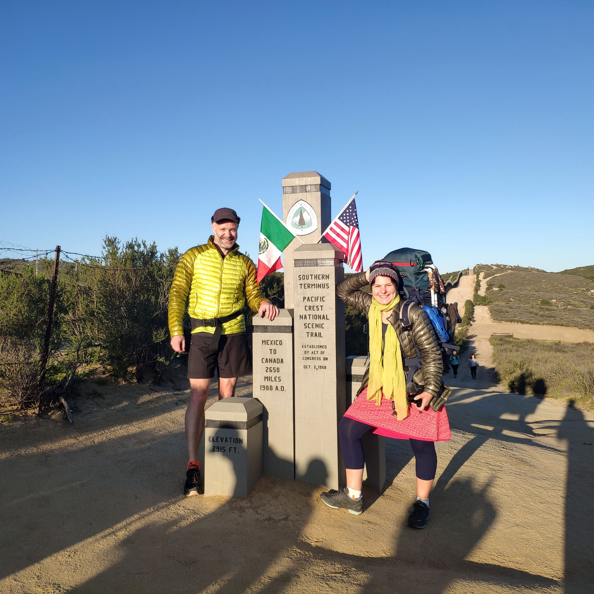 Südliches Denkmal, Start des PCT
