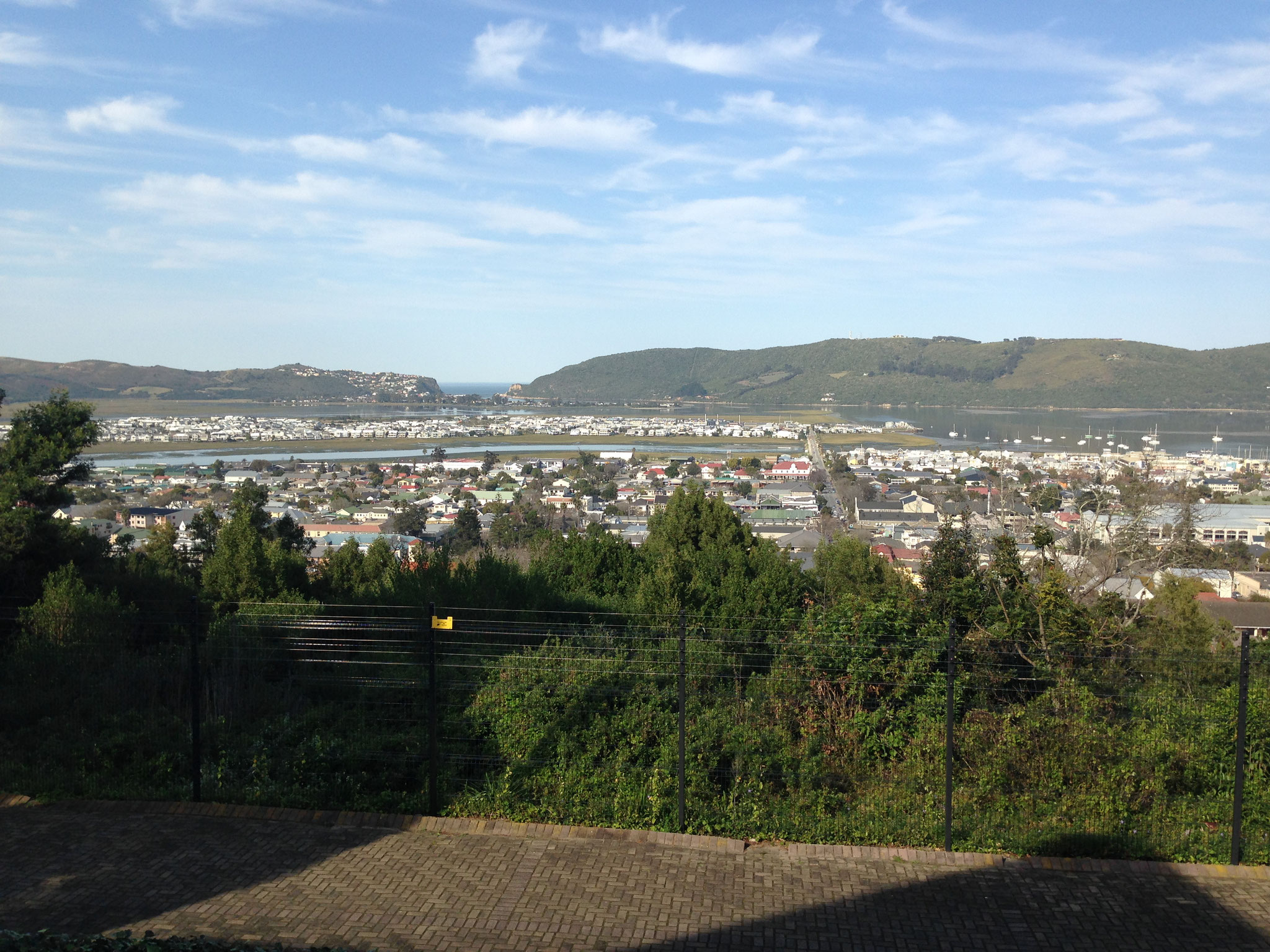 Die Aussicht nach Knysna Waterfront