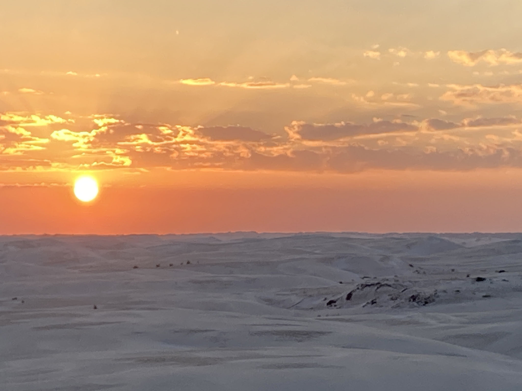 Mit herrlichen Sonnenuntergang