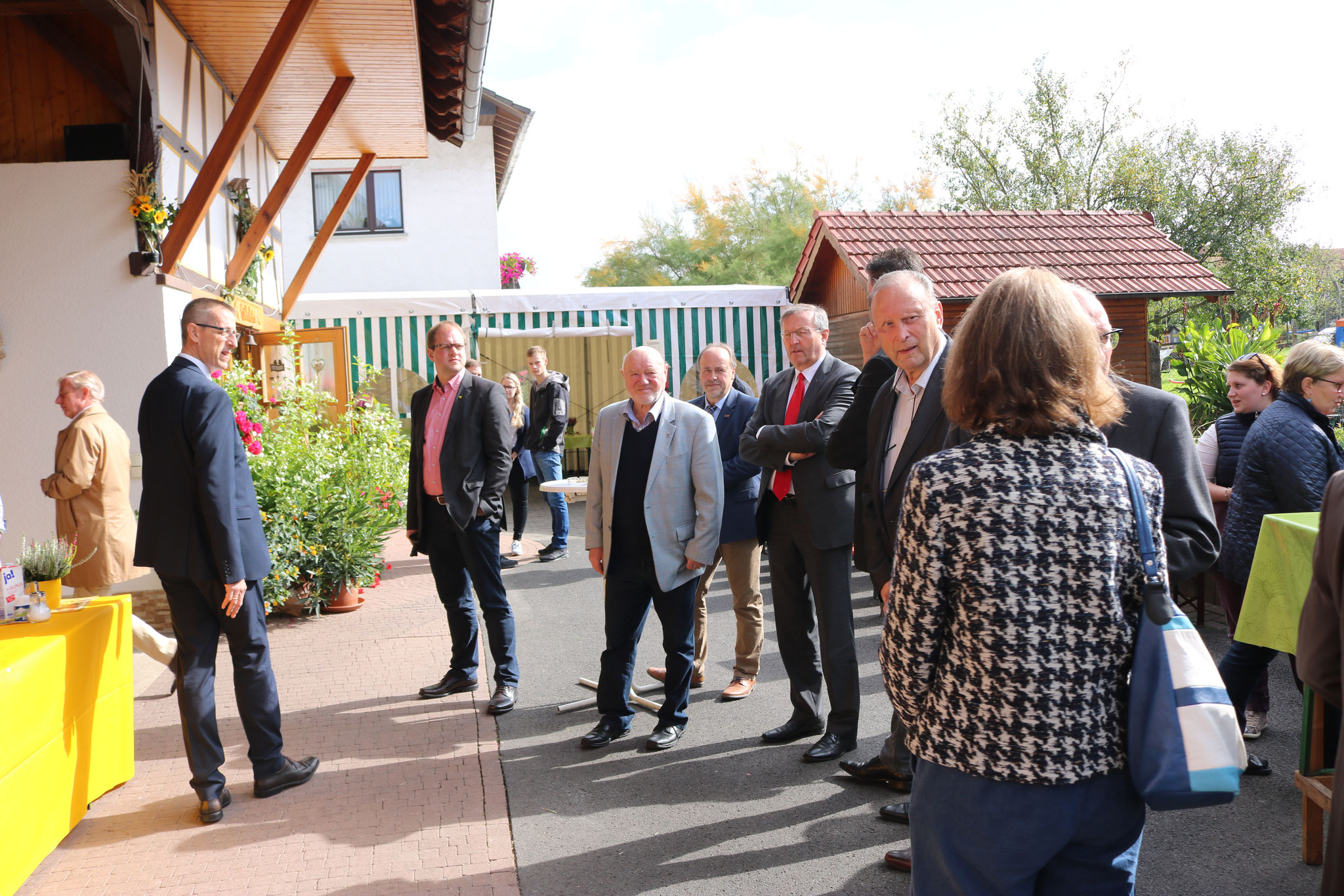 Auf dem Rundgang über die Festmeile: Hier beim Stopp an der Stegmühle