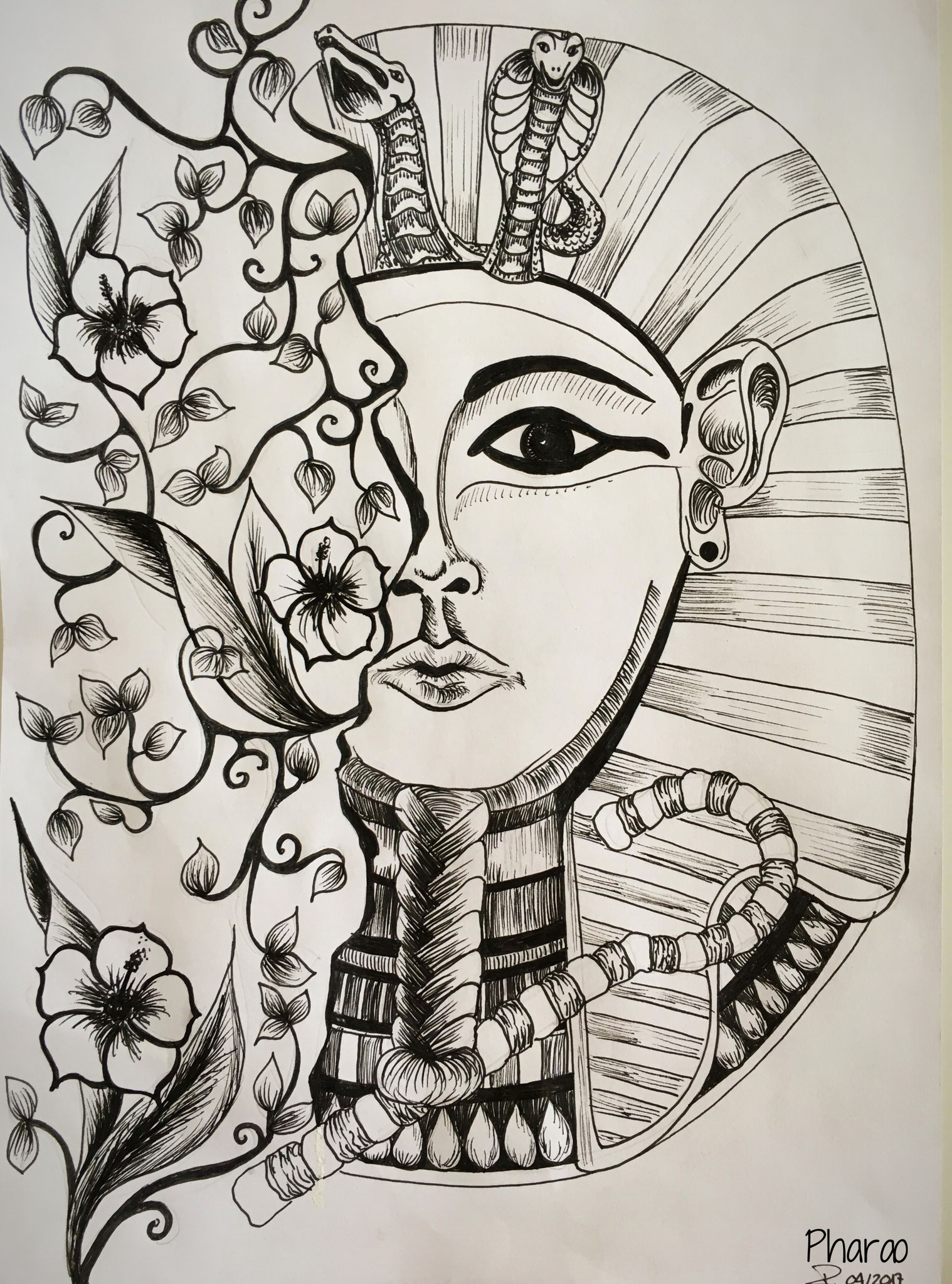 Pharao (DIN A3 / Black-Pen)