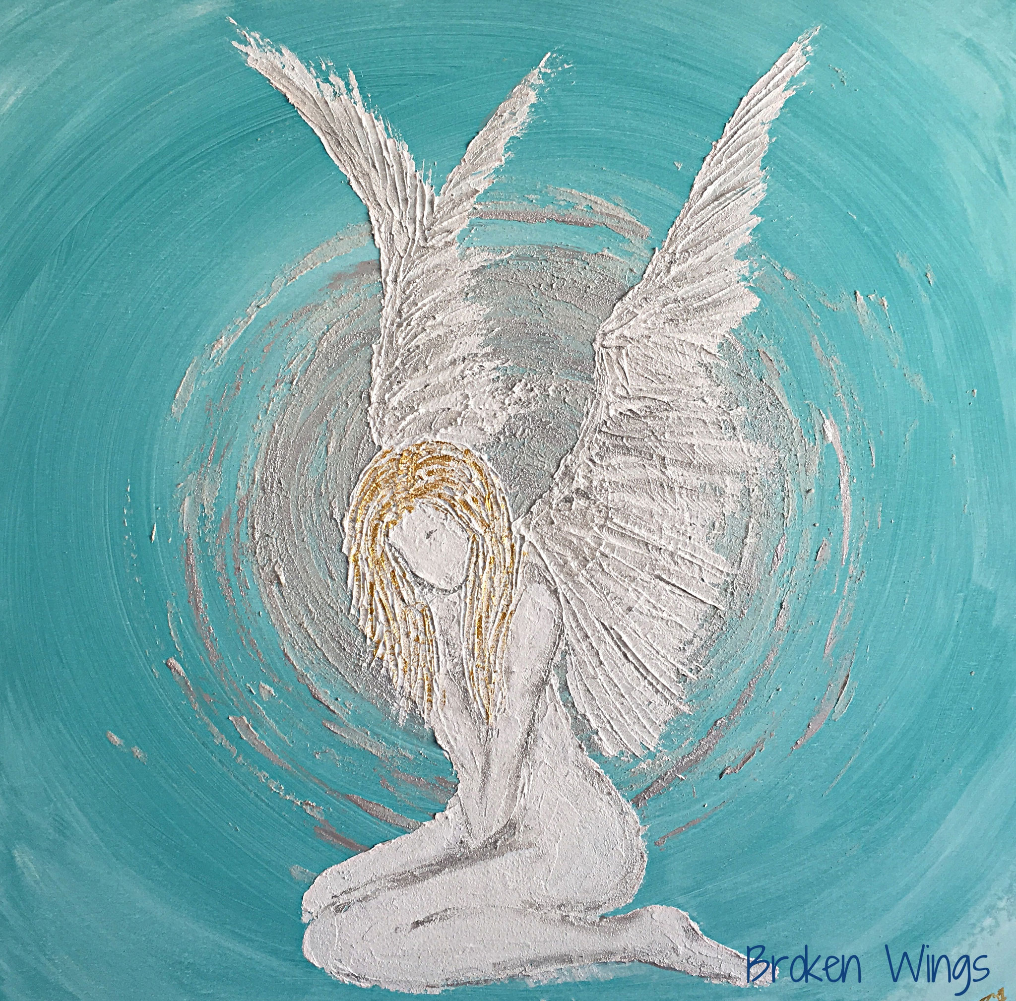 Broken Wings (Acryl/Struktur, 100x100)