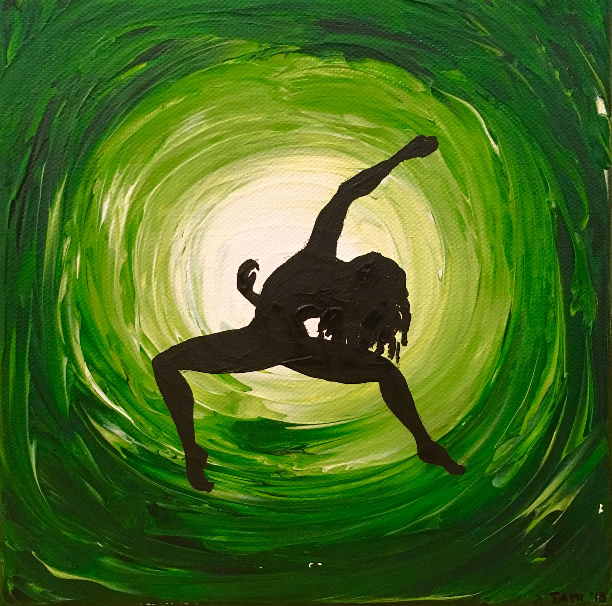 Dancing GREEN (20x20 / Acryl)