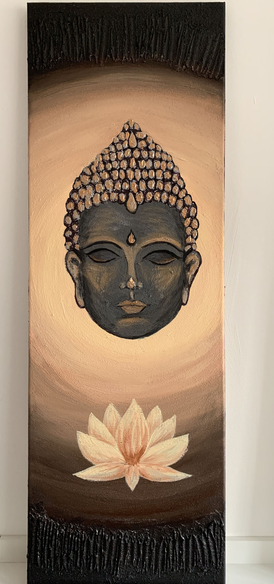 Budda - black-gold (30x90 /Acryl)