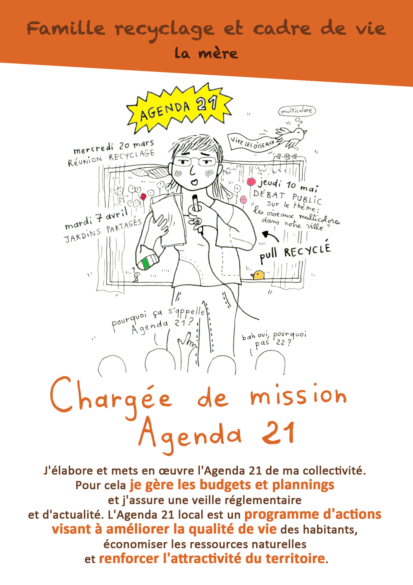 Une des cartes de la famille "Recyclage et cadre de vie"