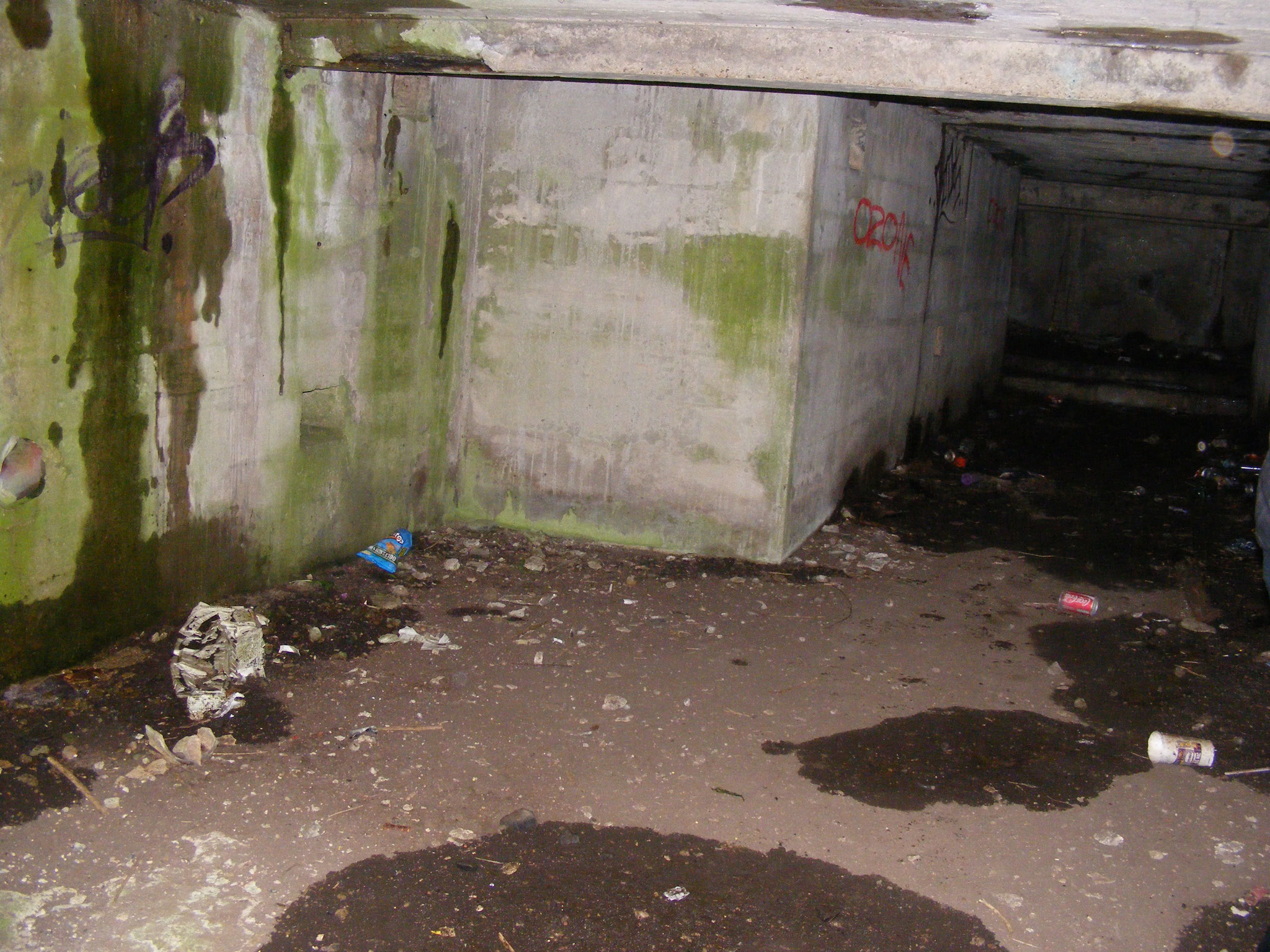 Inside one of the bunkers . .  here we caught some amazing evedence! 