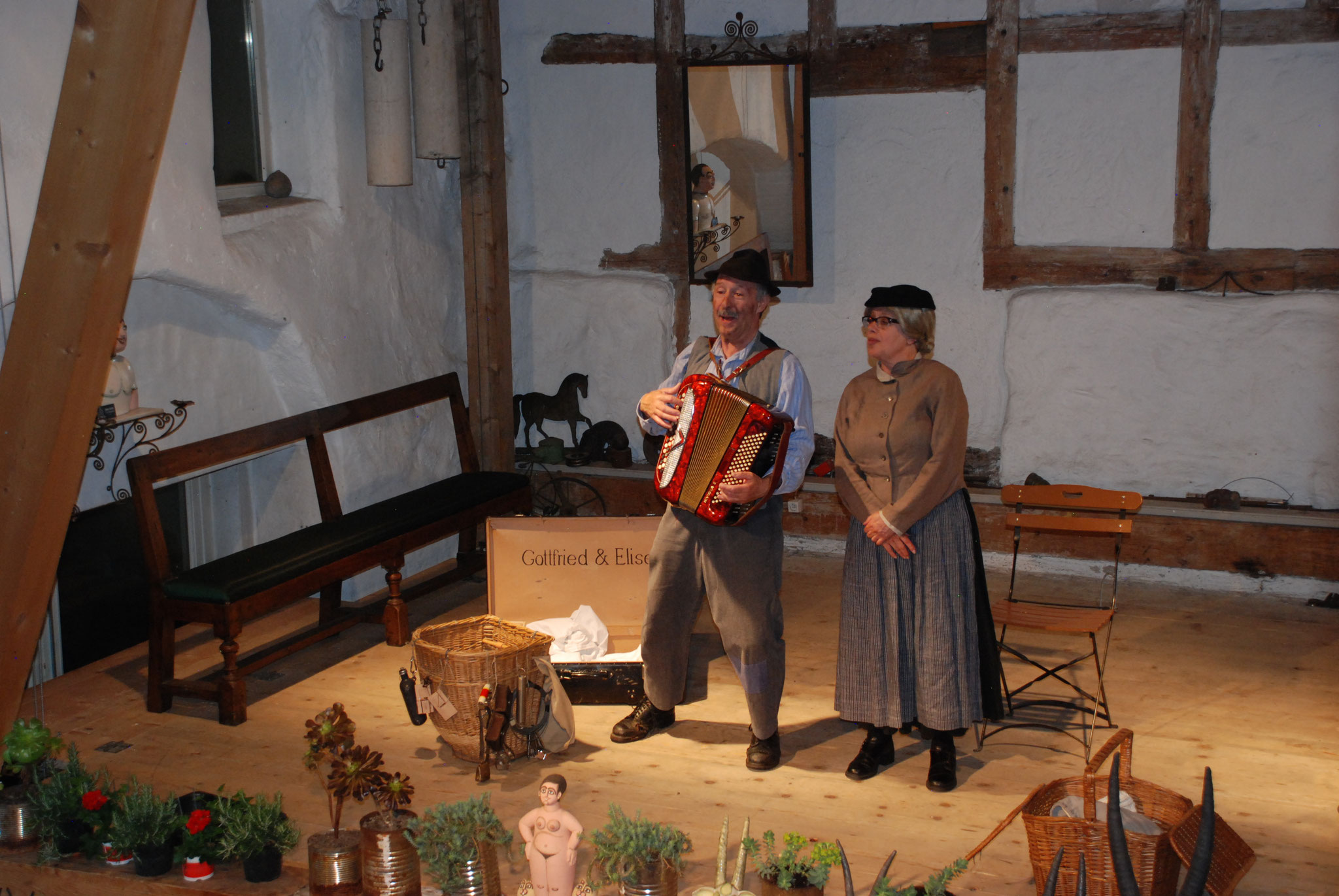  Auftritt in der Caci Mühle April 2016 mit den Komikern Gottfried und Elise