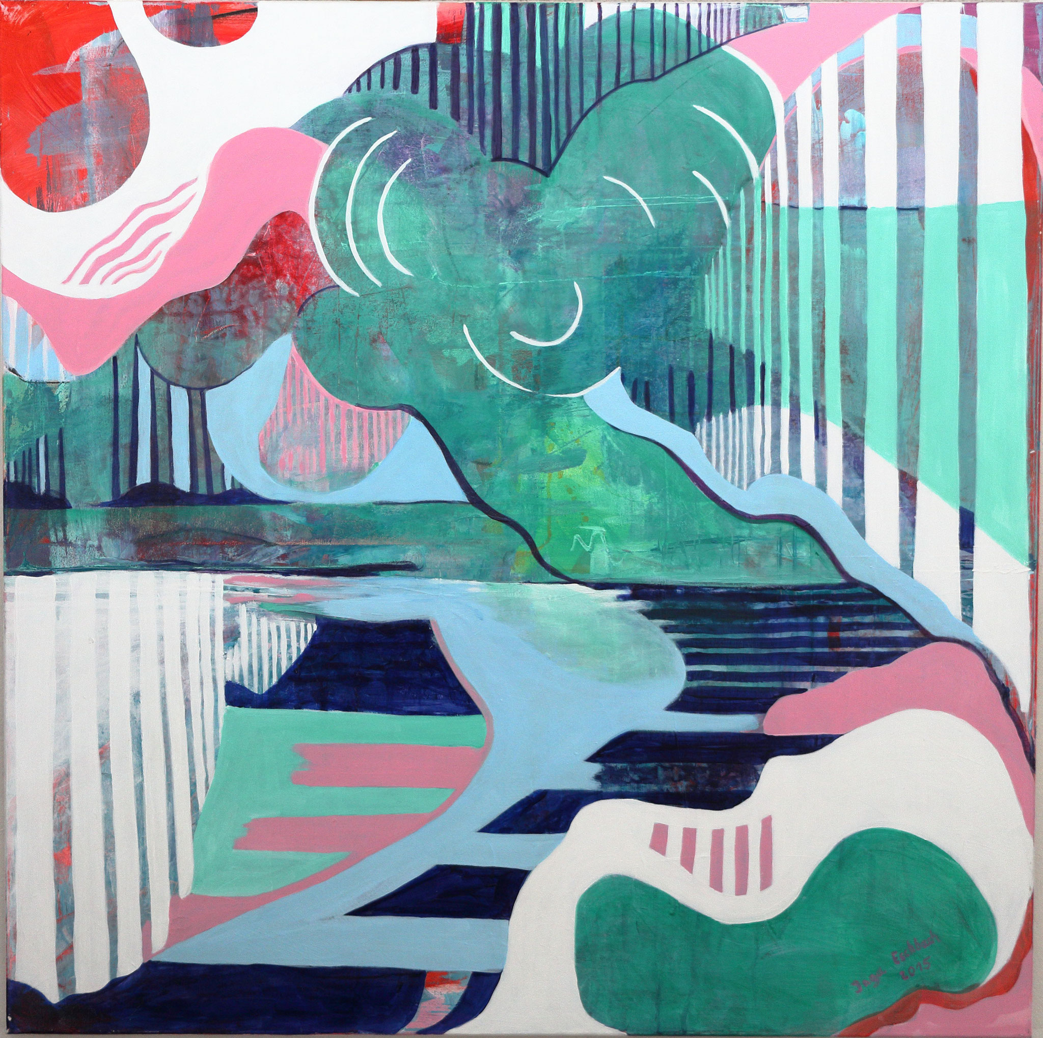 o.T., Acryl a. Leinwand, 100x100cm