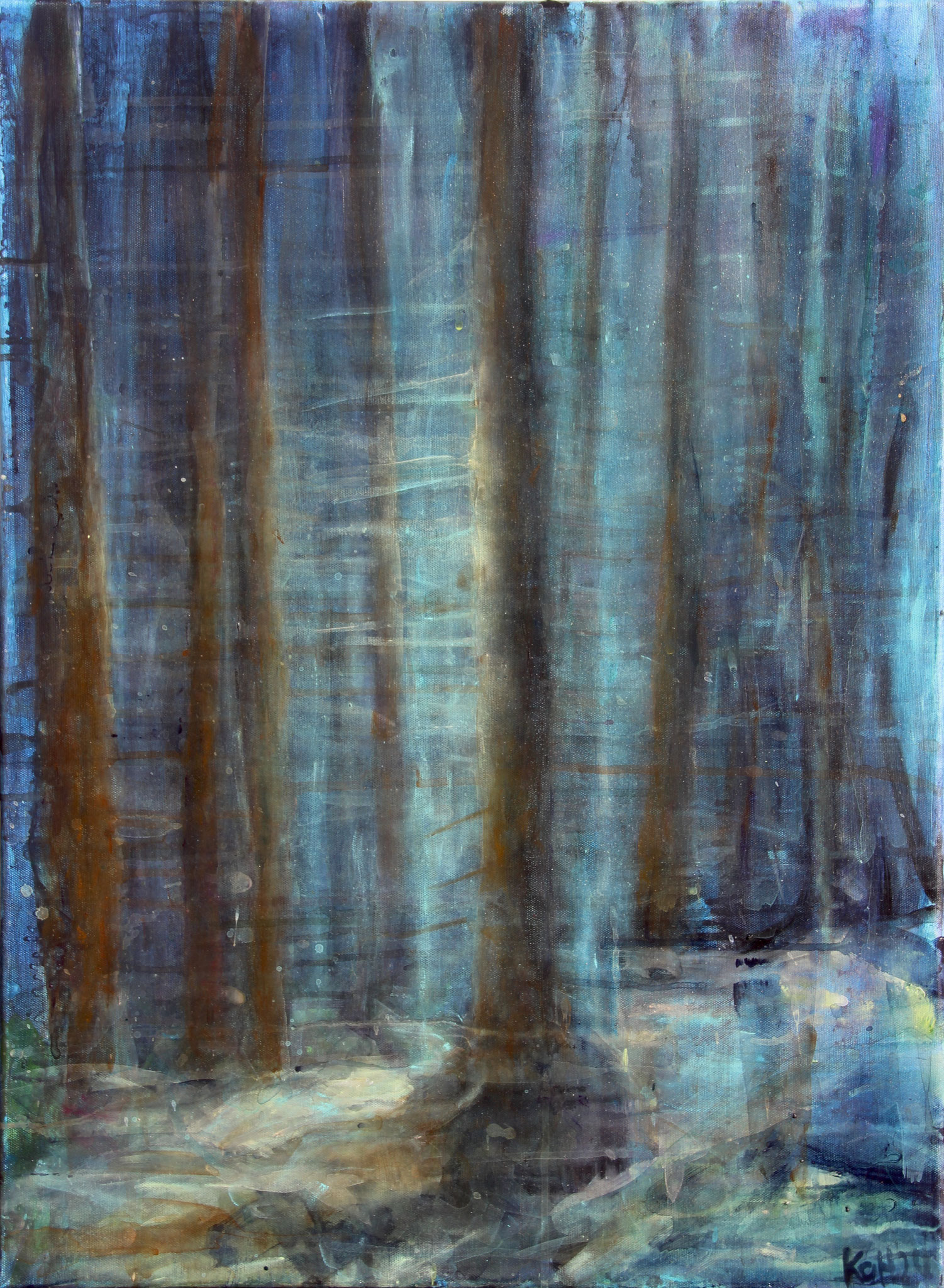  deep silence, Acryl auf Canvas  80 x 60 cm  2024 