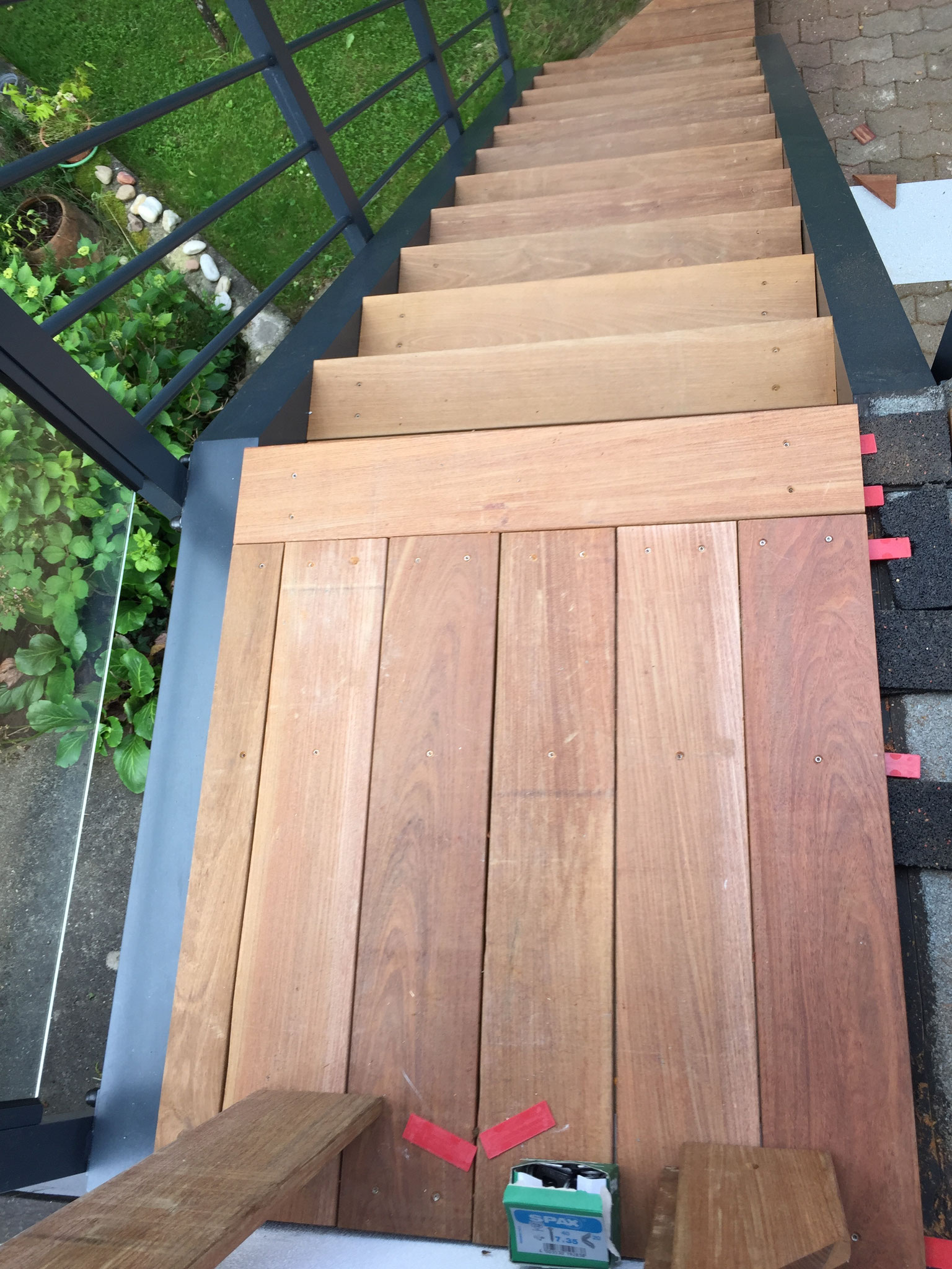 Terrasse en bois exotique (Ipé) sur pilotis + escalier Strasbourg 67 Activ Renovation