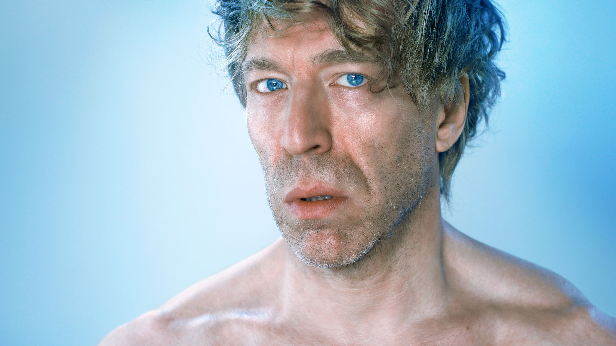 Ottaviano Blitch — shirtless portrait editorial, cinematic portrait of the Italian British actor, intense close-up, attore italiano inglese — 03