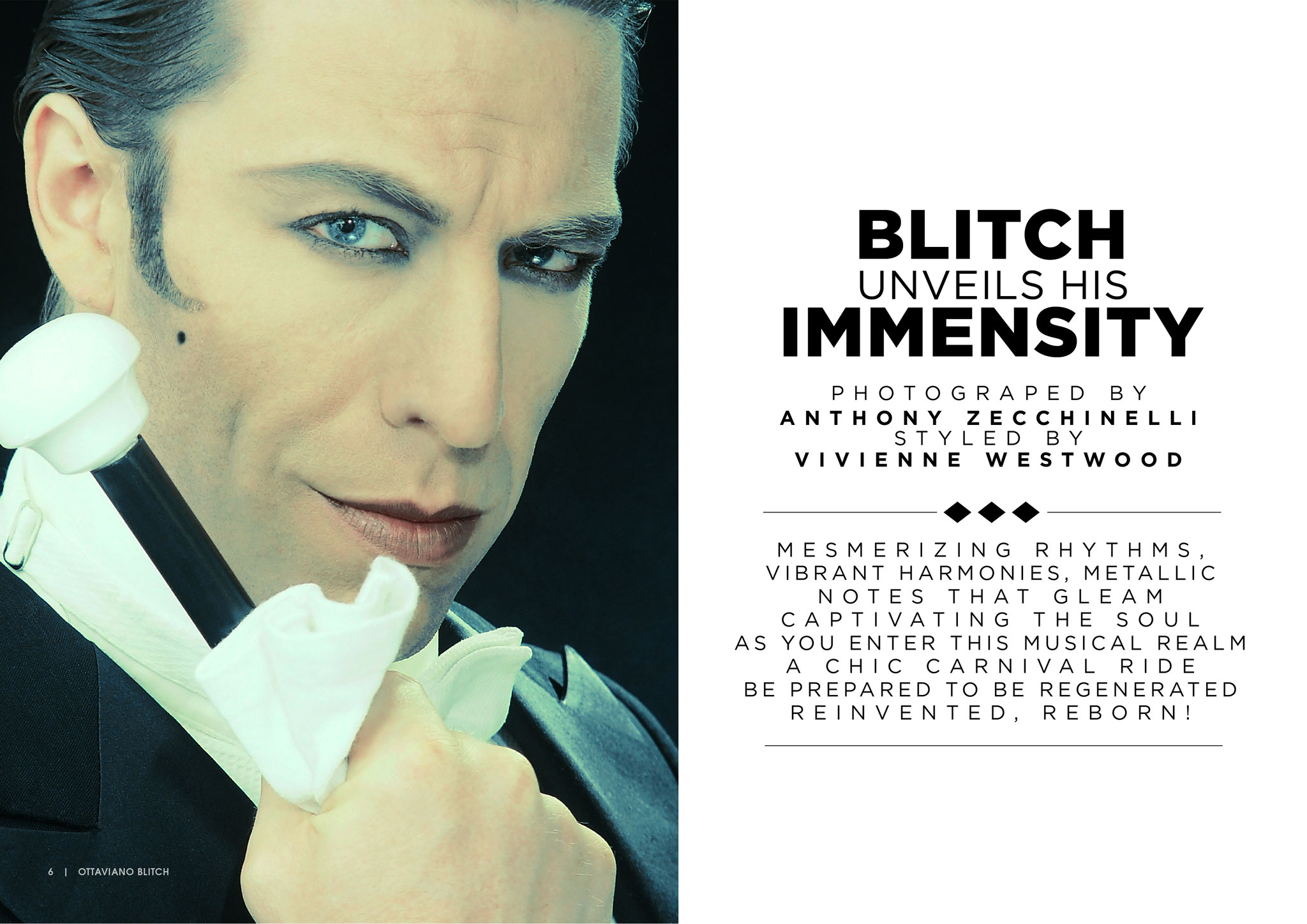 Ottaviano Blitch, actor, singer and performer, dramatic David Bowie tribute portrait, attore cantante performer omaggio Bowie