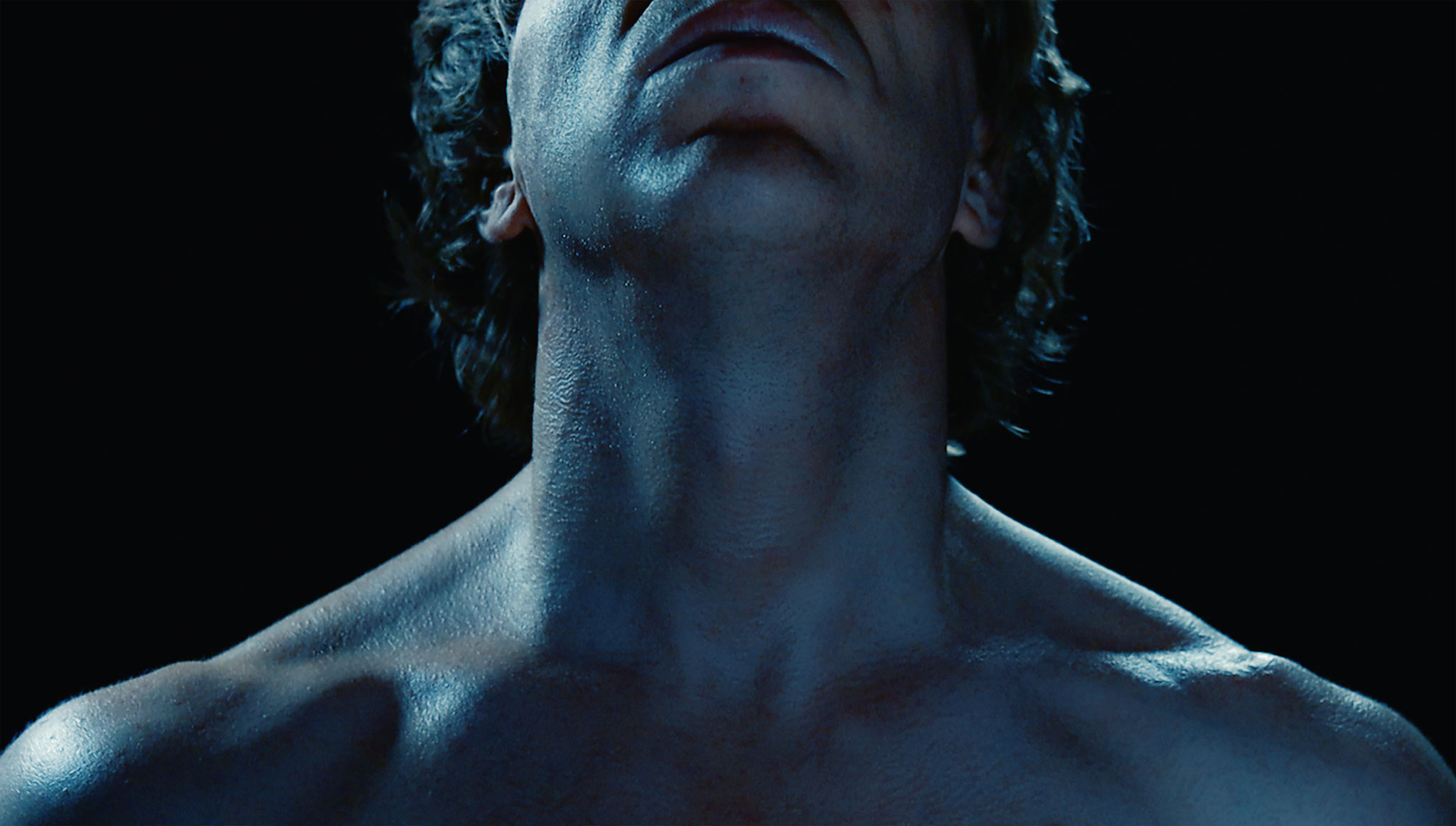 Ottaviano Blitch — phisique shirtless portrait editorial, cinematic portrait of the Italian British actor, intense close-up, attore italiano inglese — 09