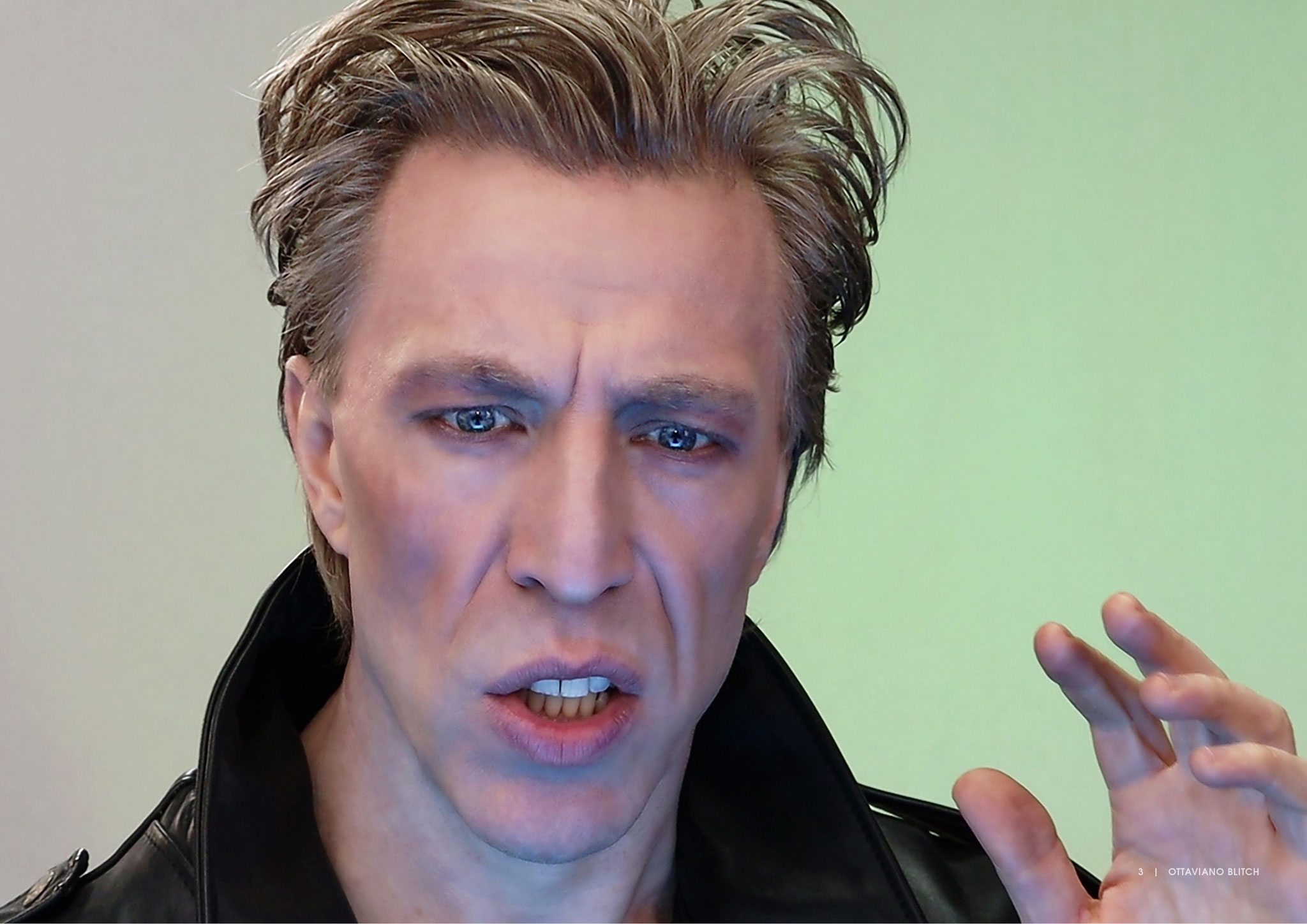 Ottaviano Blitch, actor, singer and performer, expressive David Bowie tribute performance, attore cantante performer omaggio Bowie sul palco