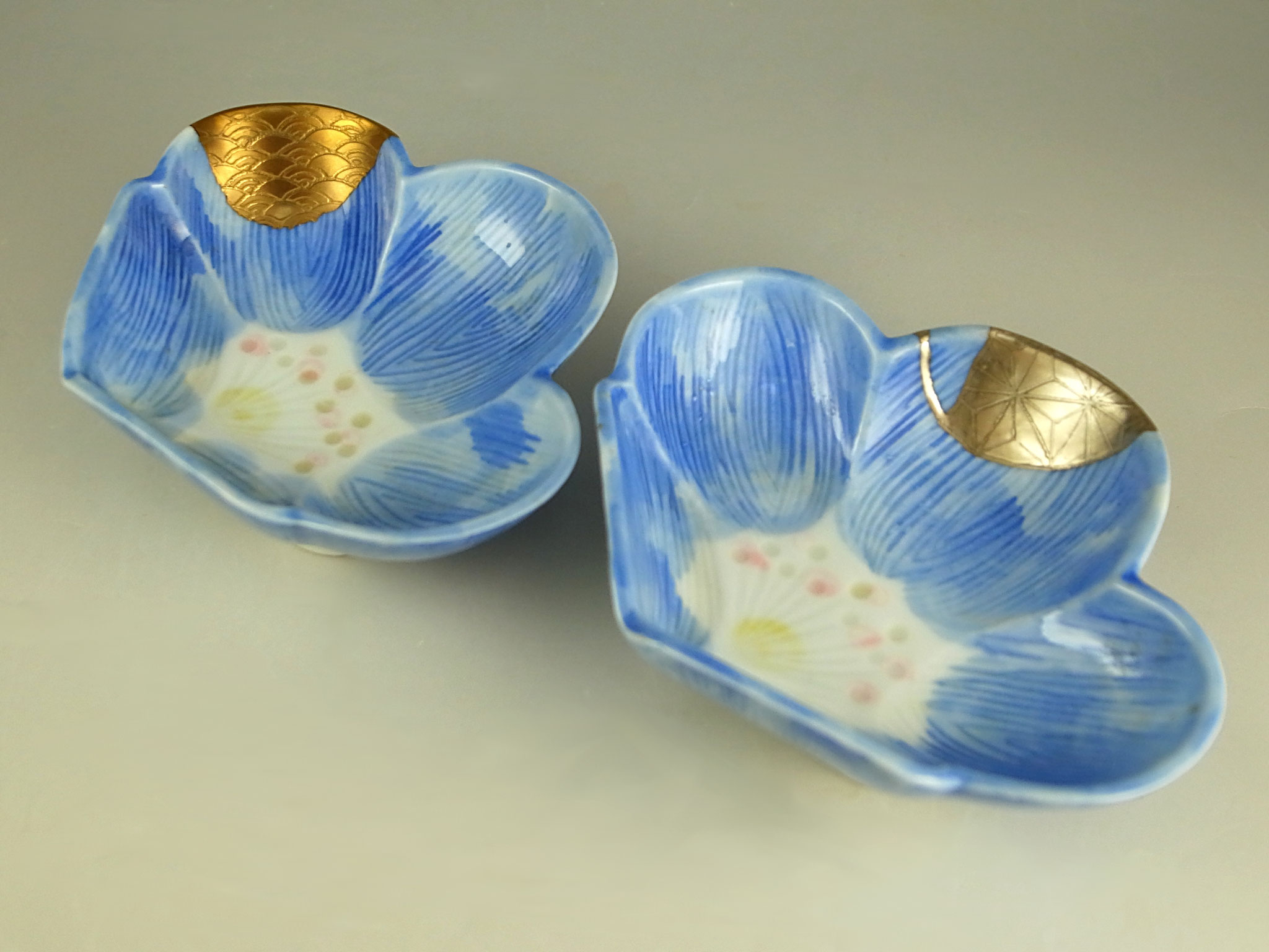 磨き金/青海波蒔絵・磨き銀/麻の葉蒔絵