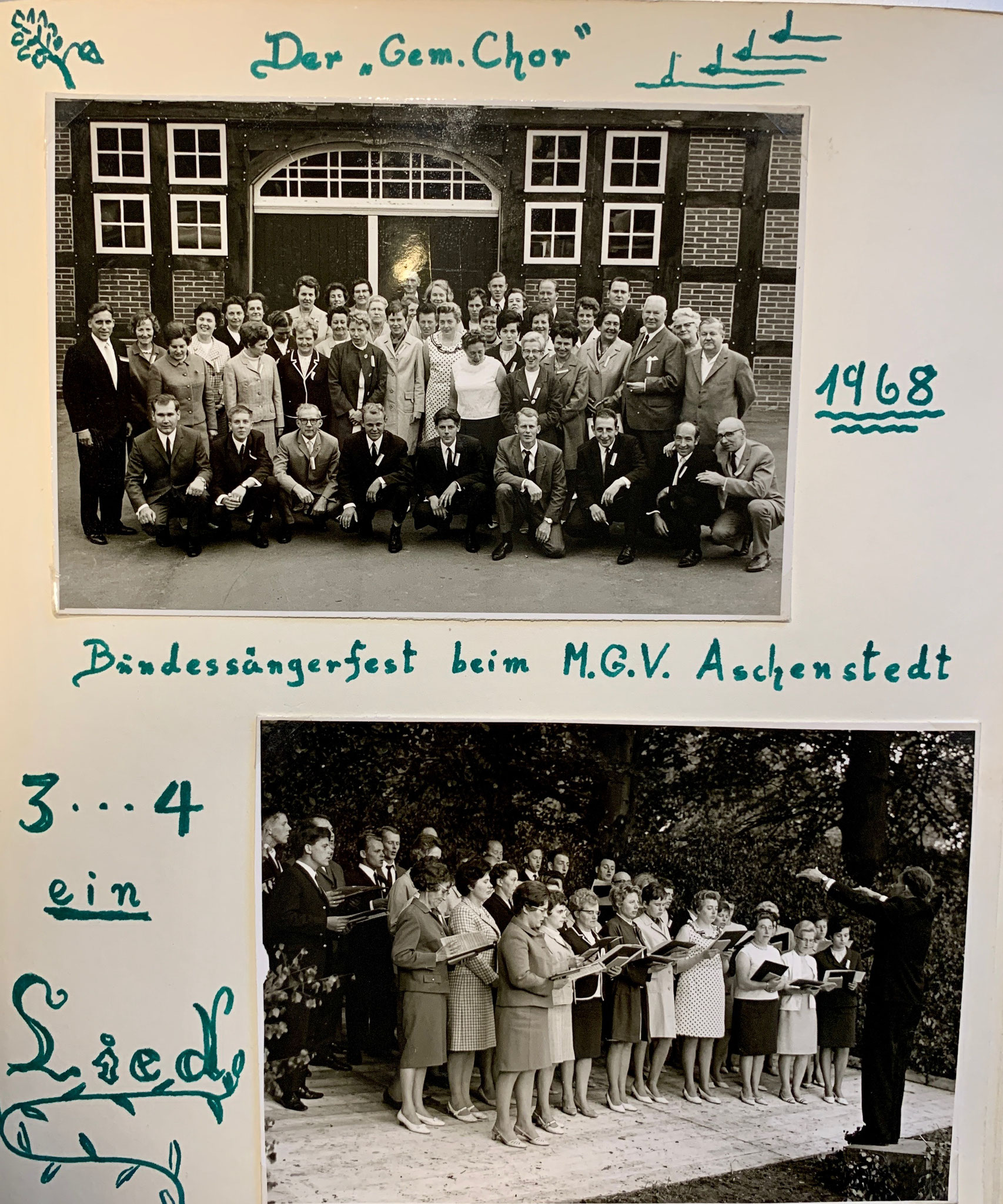 Bundessängerfest in Aschenstedt 1968