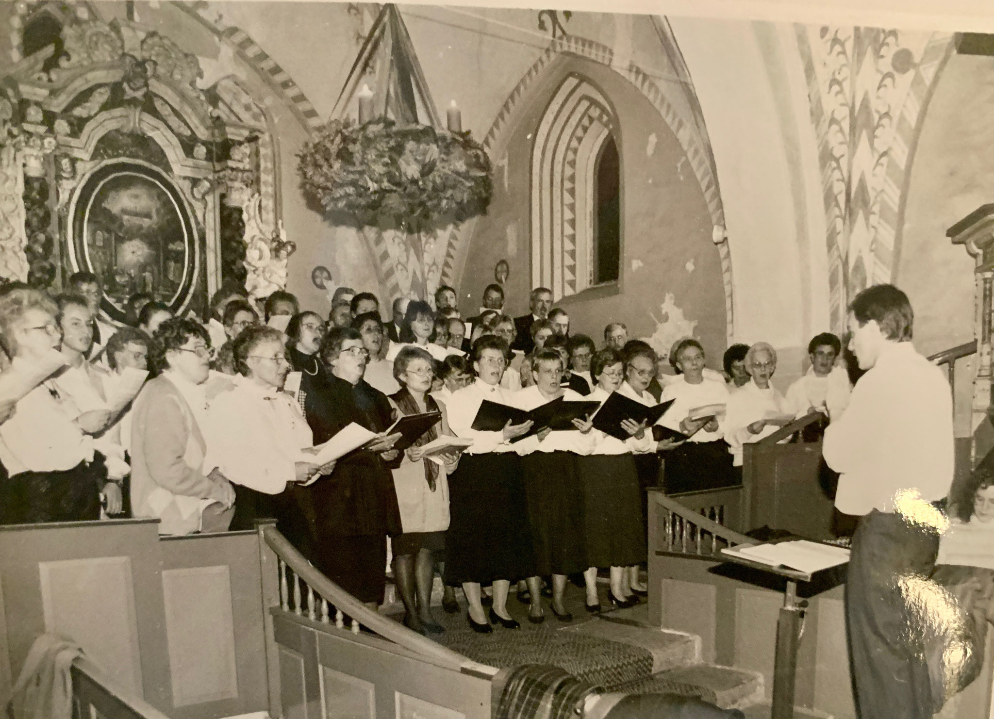 Adventssingen in der Dötlinger Kirche 1992