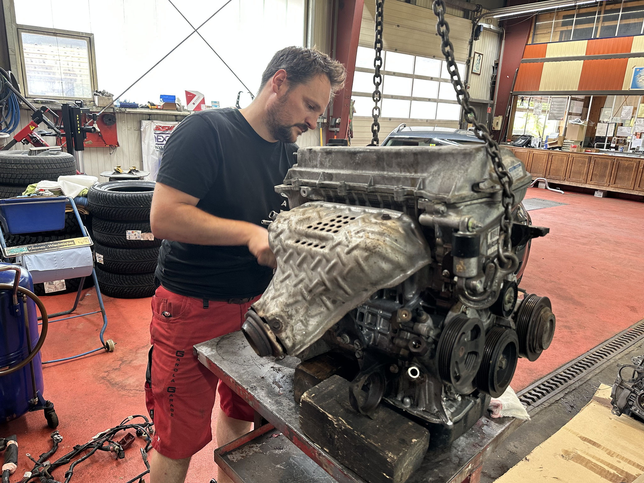 Motor umbauen infolge eines Motorschadens