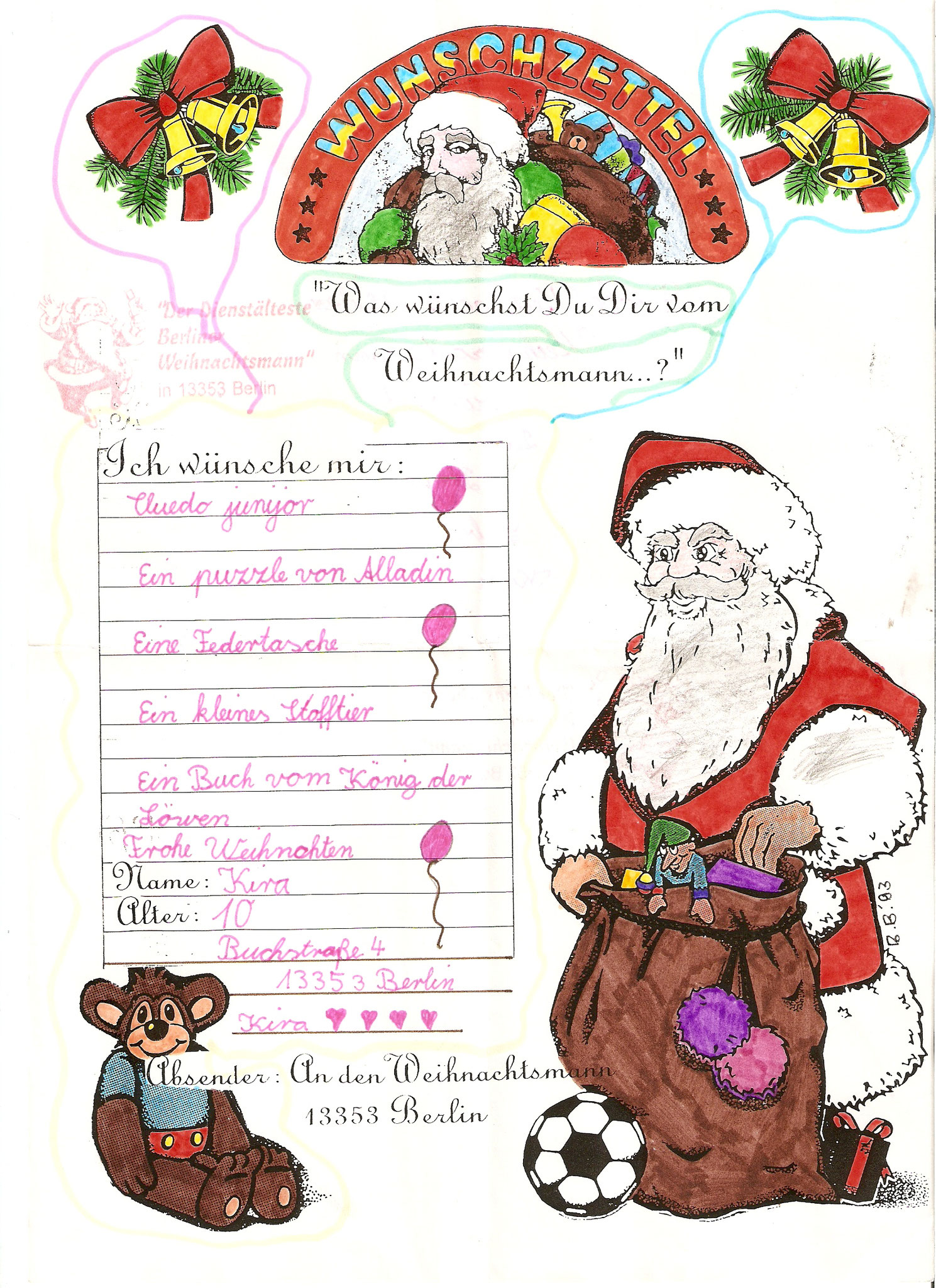 Briefe Gedichte Und Wunschzettel Weihnachtsmannaustraditions Webseite