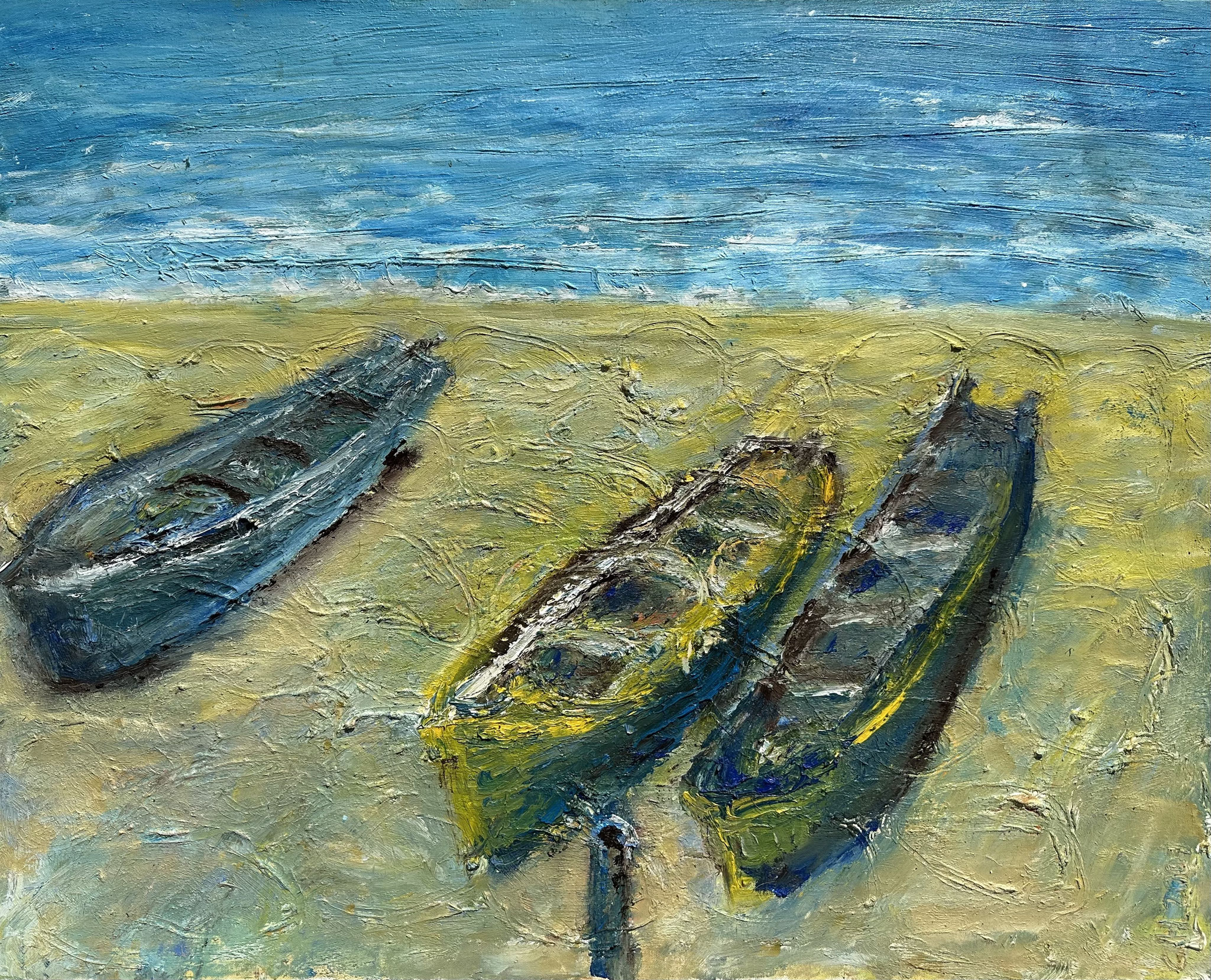 "Where Boats Wait"  80 x 100 (314)  550 €  / 2021