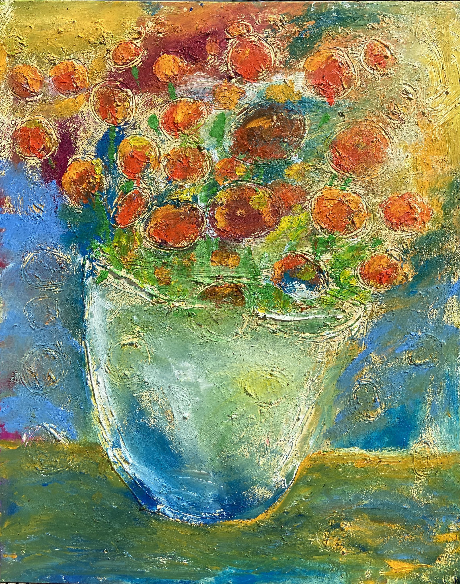 "Flower Bubbles"   80 x 100  (340) 490 € / 2022
