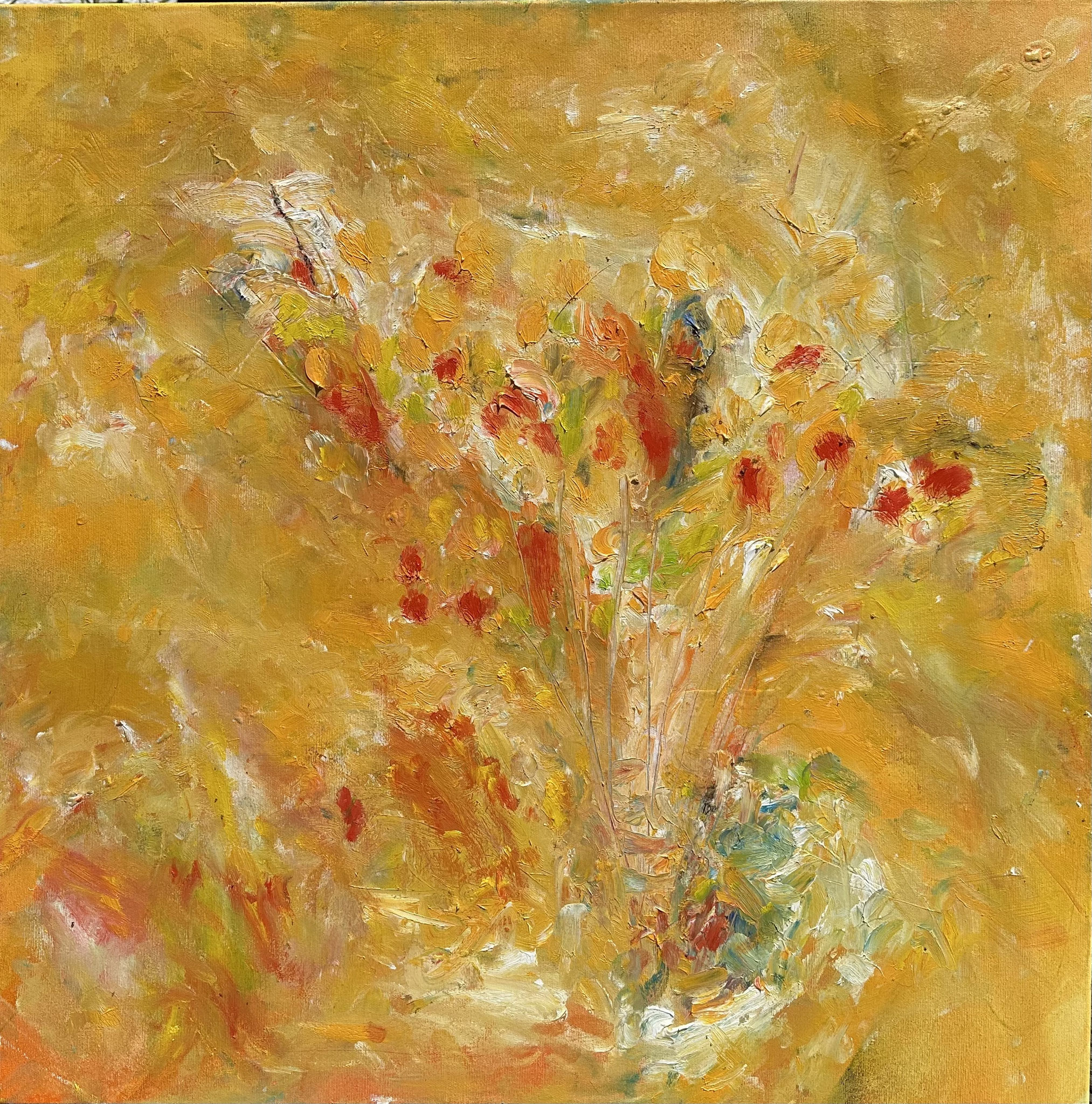 "Sun Moves Through Grain" 80 x 80 (367)  440 €   / 2025