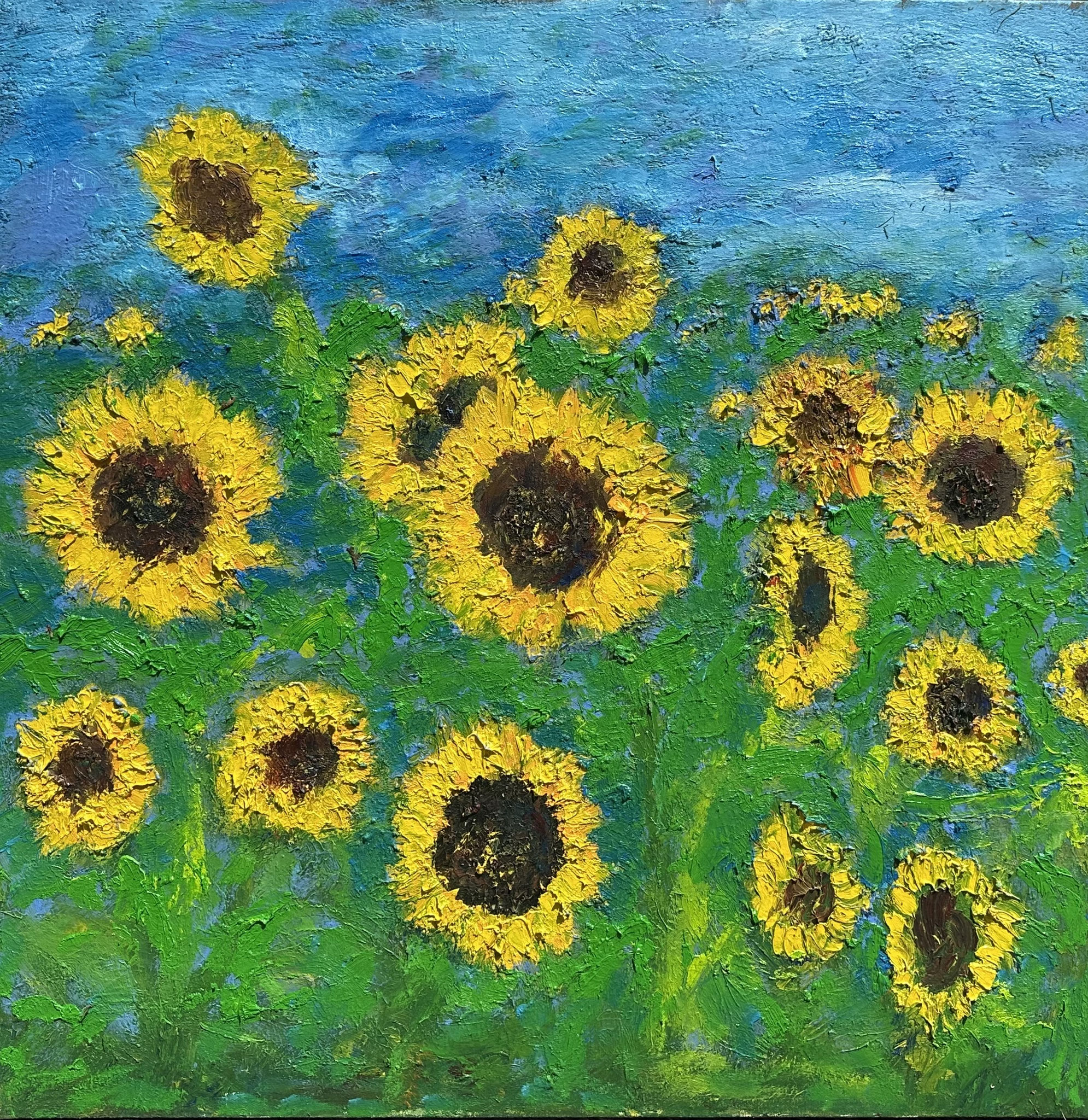 "Sunflowers"  80 x 80  (373)  330 € / 2025