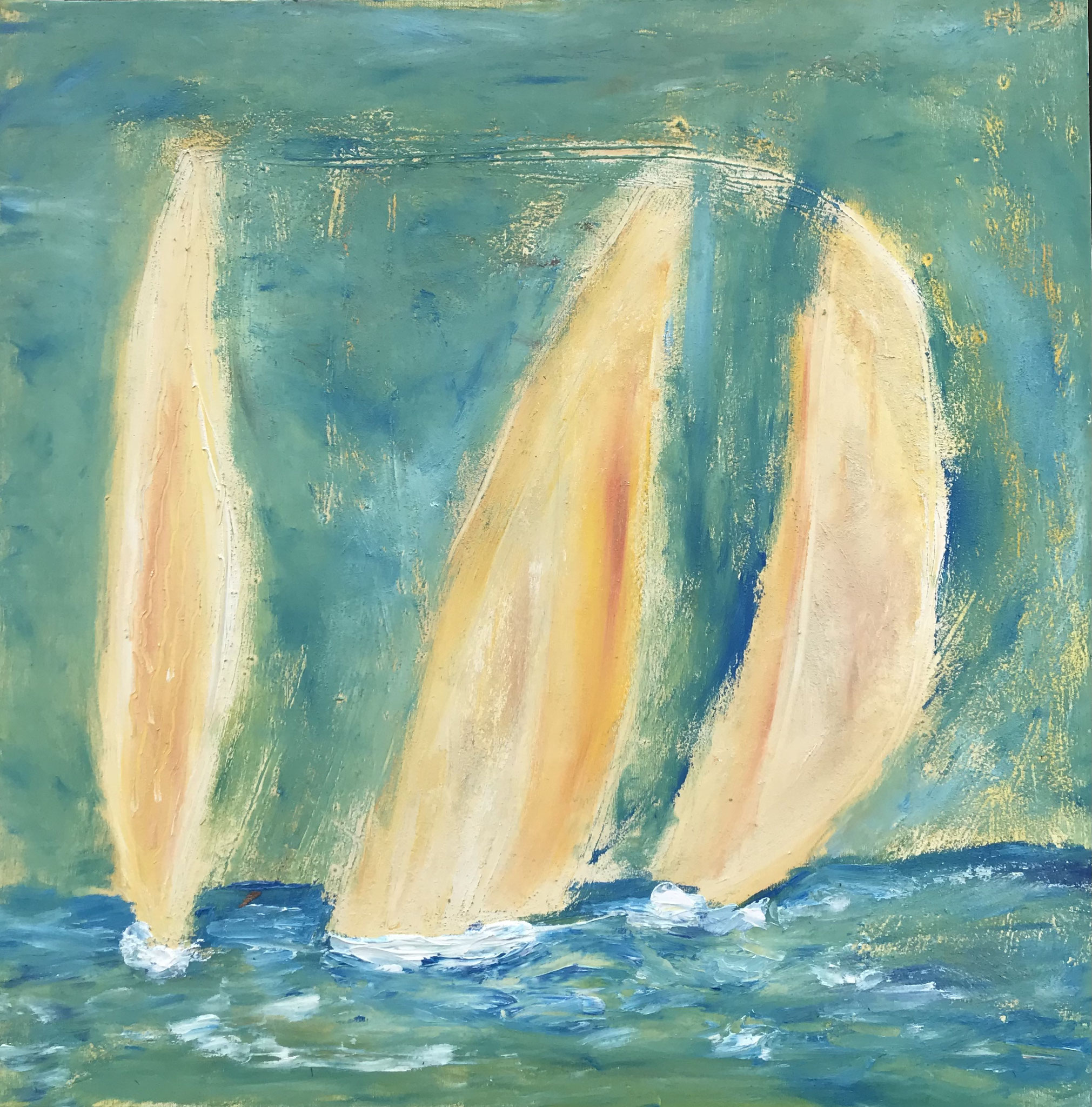 "Three in Motion"  80 x 80 (321)  440 € / 2018