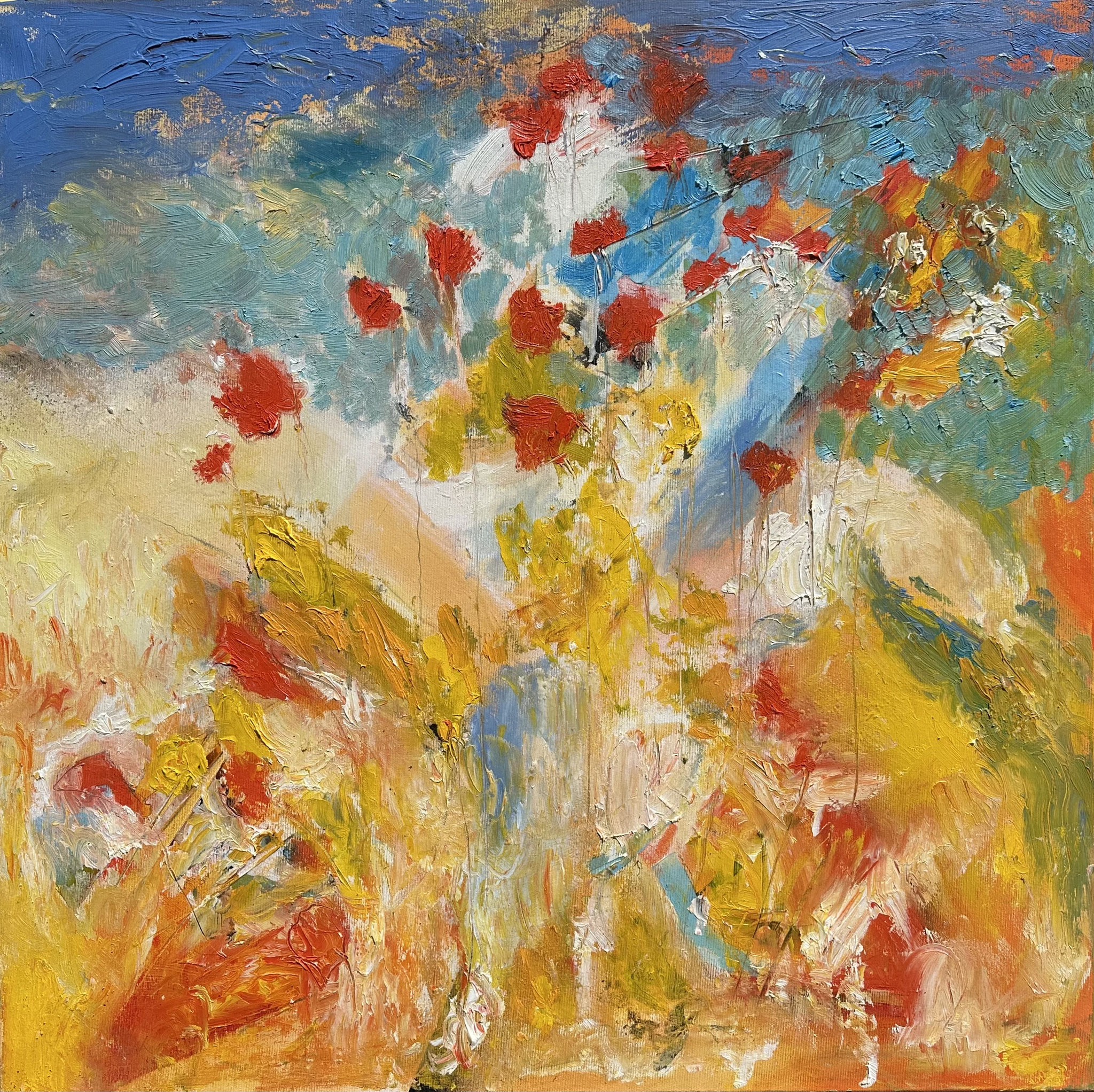 "Dancing in the Breeze"  80 x 80  (368)  650 €  / 2025