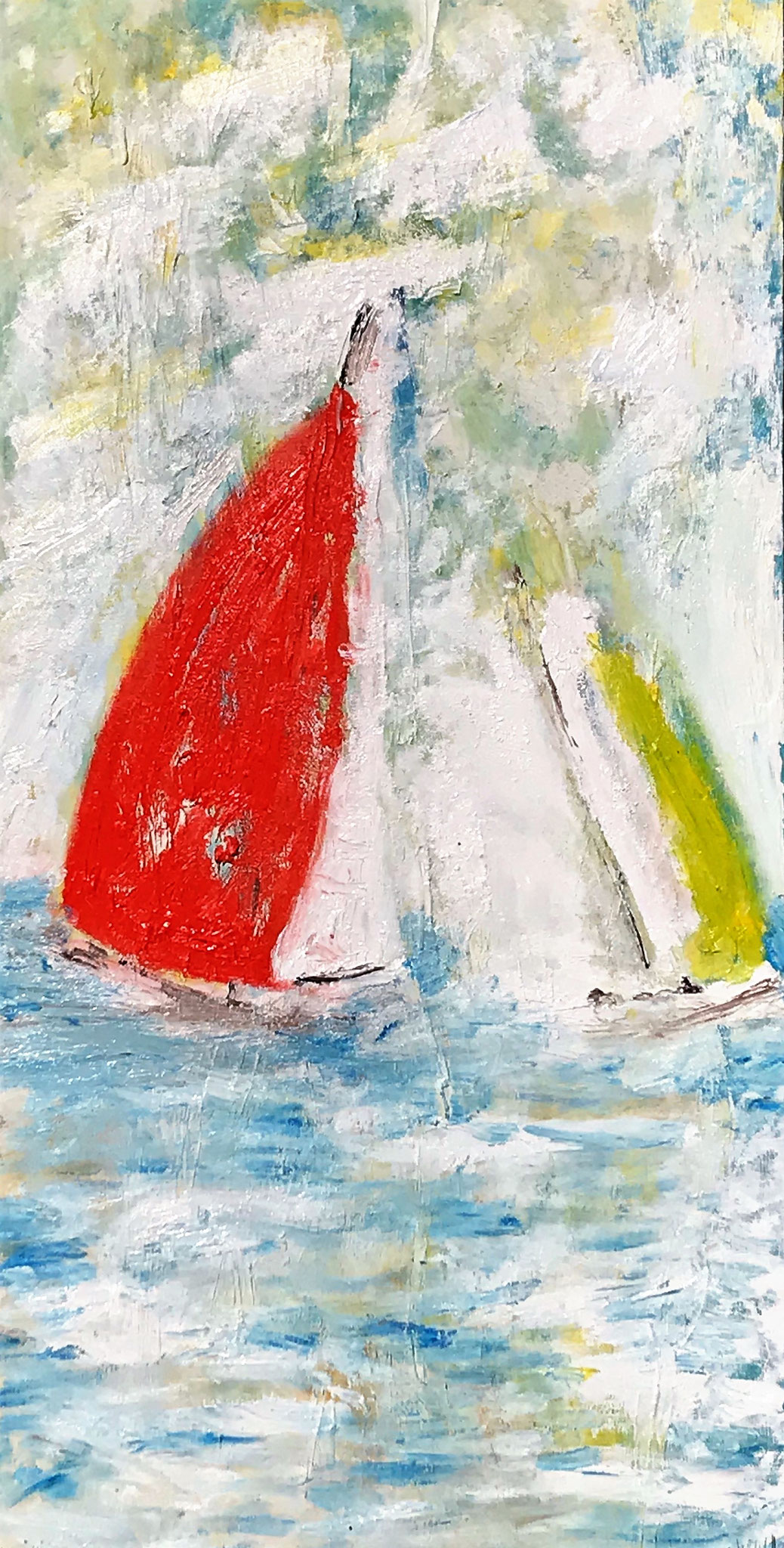 "Sailing Game"  50 x 100 (268)  550 € /  2018